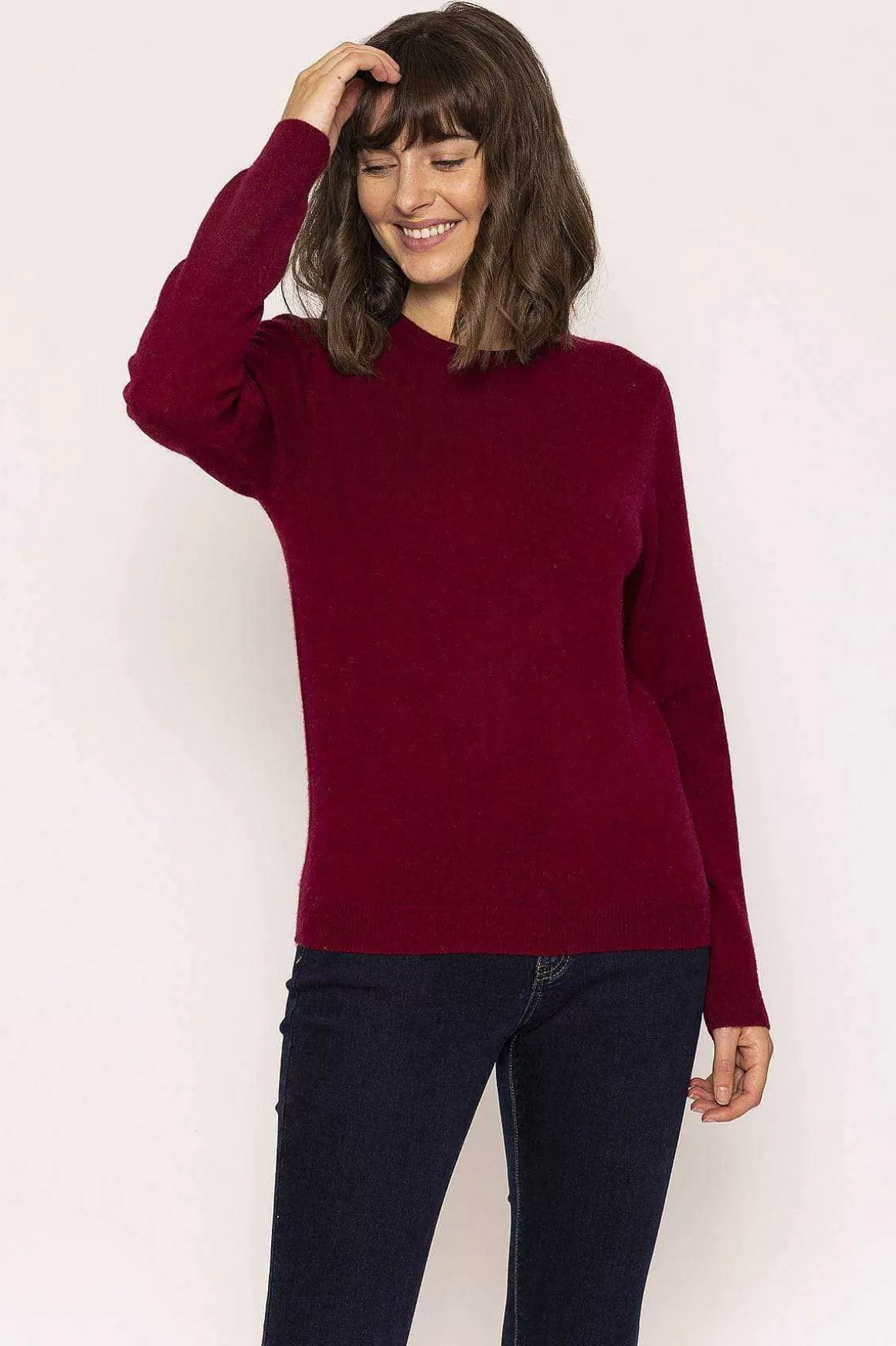 Rowen Avenue 100% Cashmere Knit In Burgundy Best Sale