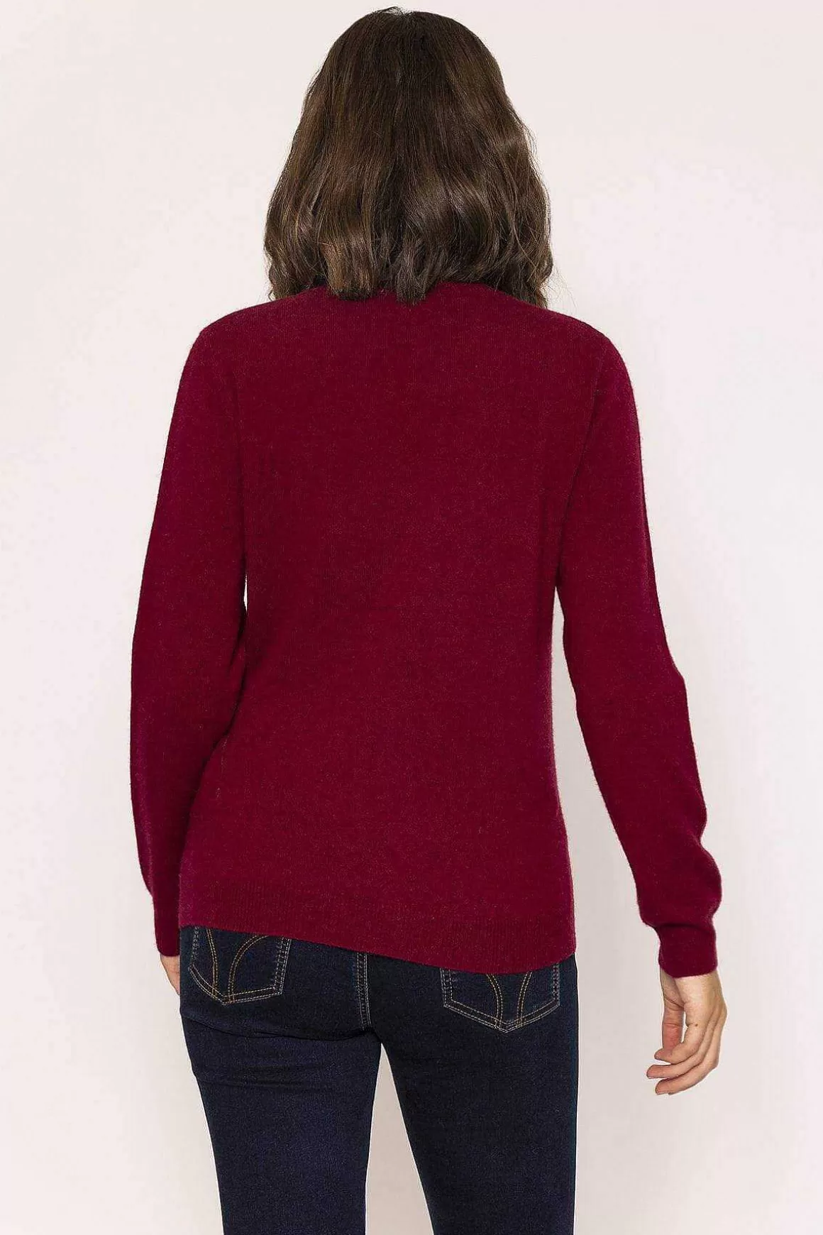 Rowen Avenue 100% Cashmere Knit In Burgundy Best Sale