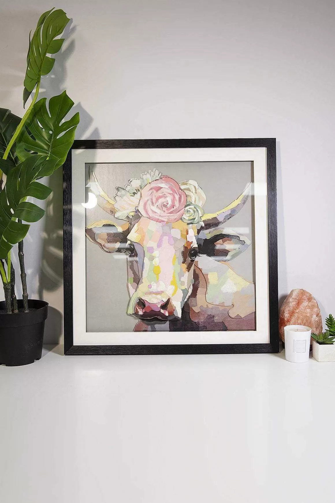 Carraig Donn HOME 3D Pretty Cow Wall Art New