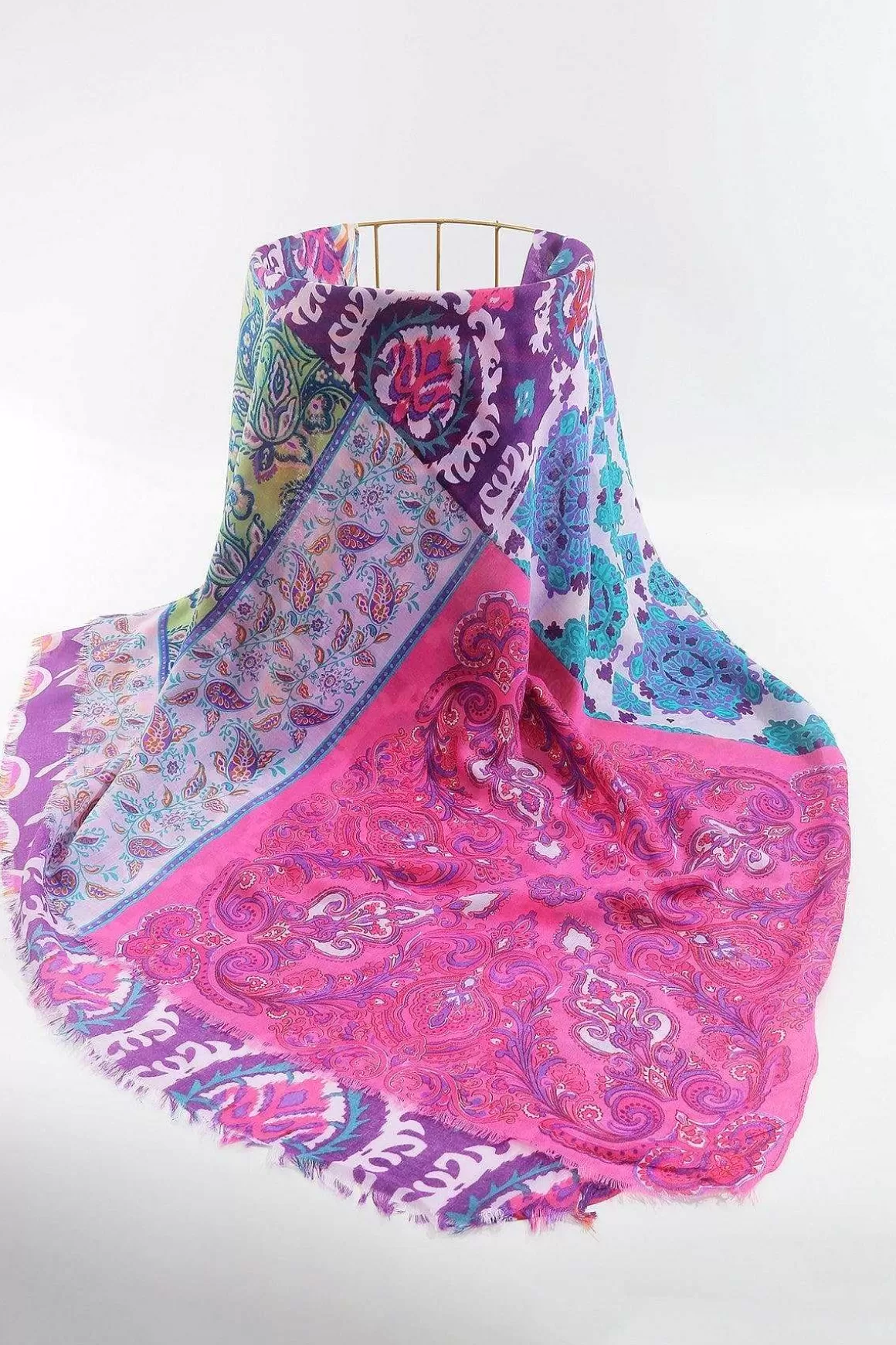 SOUL Accessories Abstract Paisley Scarf In Pink Online