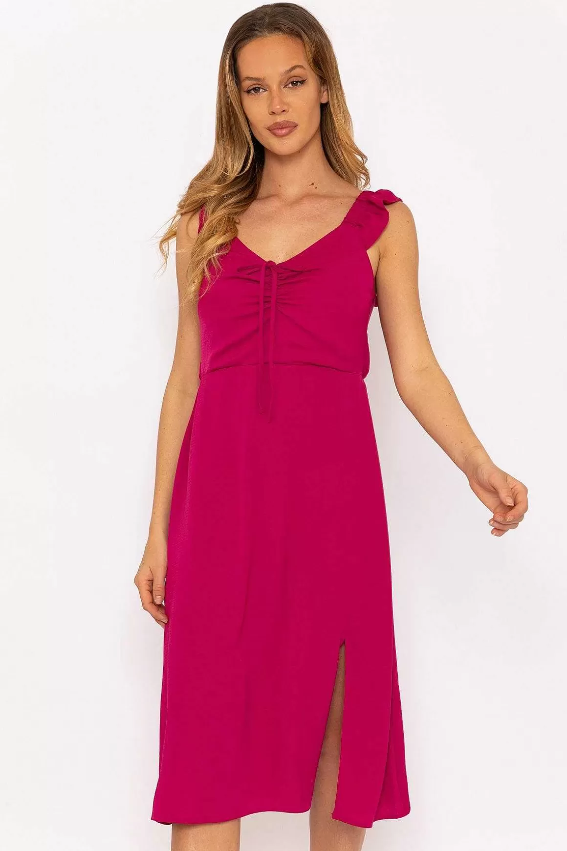 Rowen Avenue Adeline Pink Midi Dress Shop