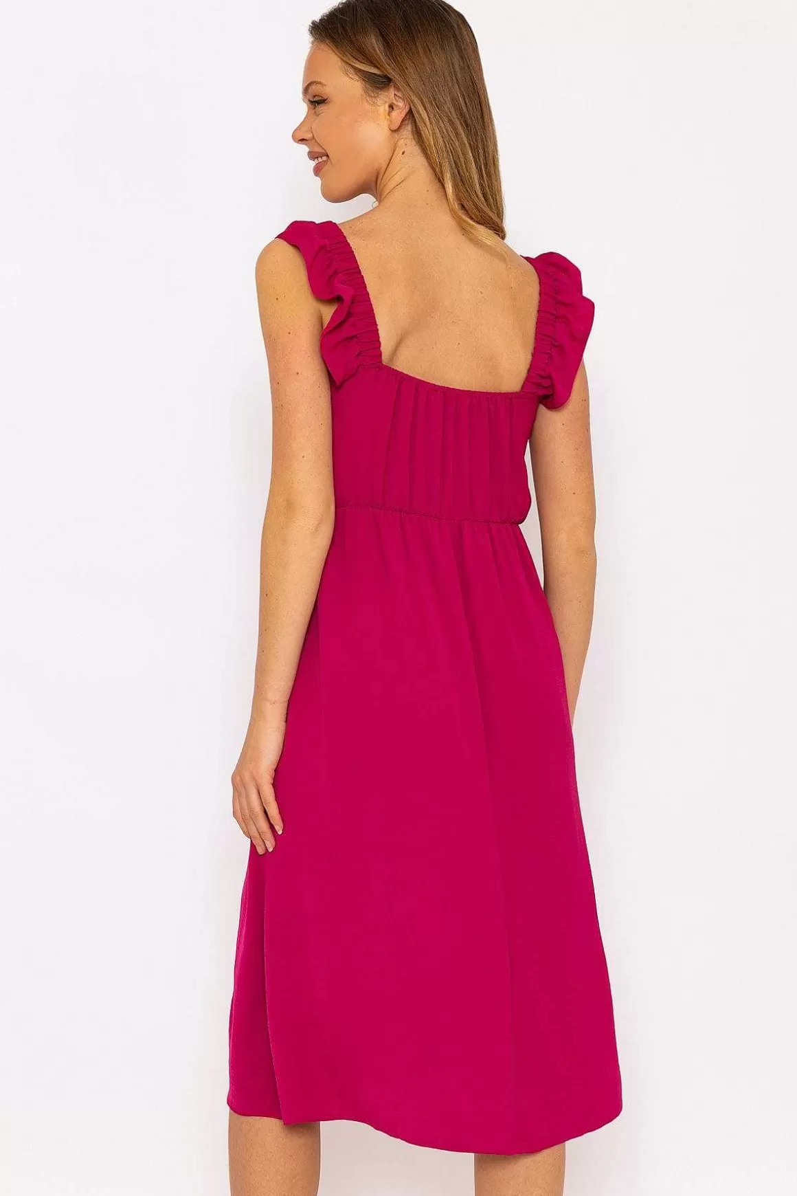 Rowen Avenue Adeline Pink Midi Dress Shop