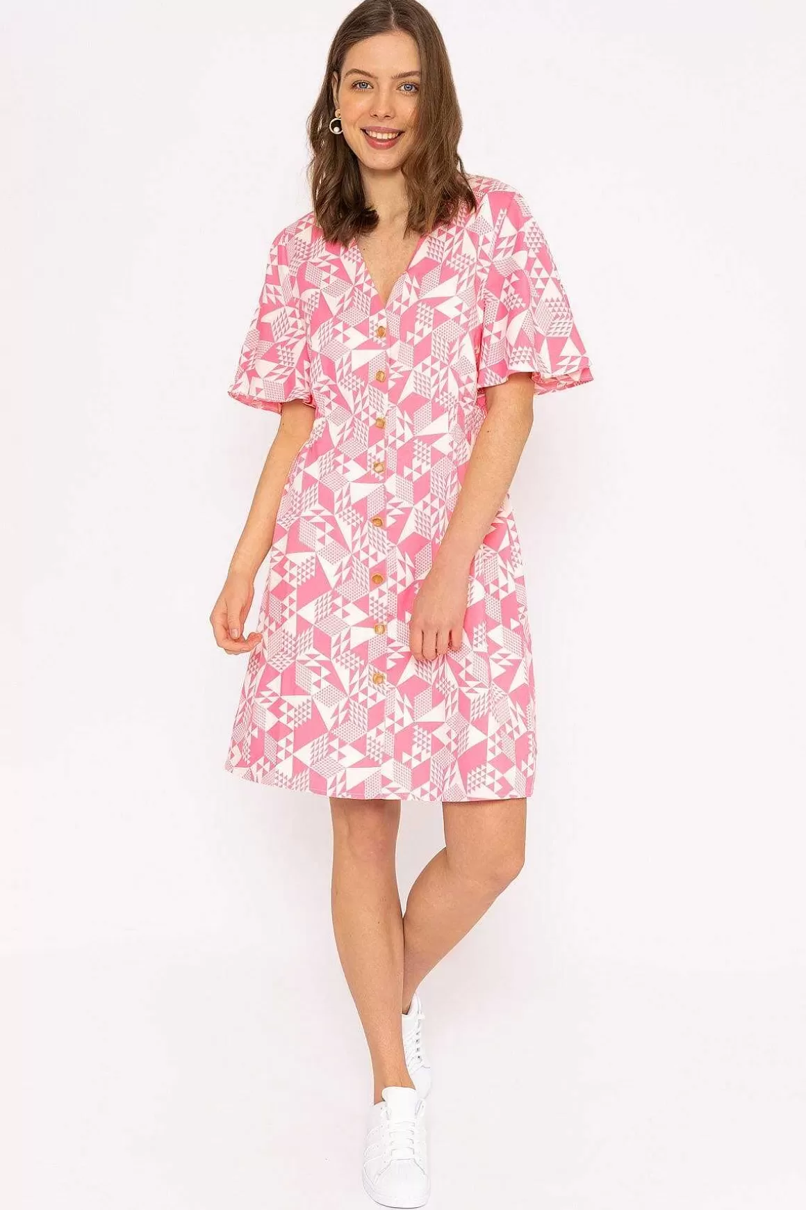 Rowen Avenue Ailbhe Knee Length Dress In Pink Print Best Sale