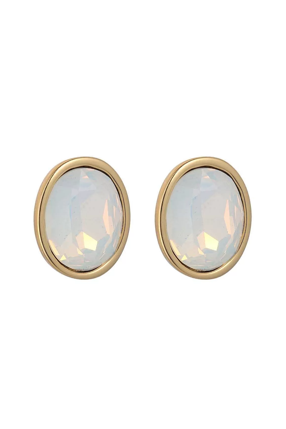 Knight & Day Alora White Opal Stud Earrings Fashion