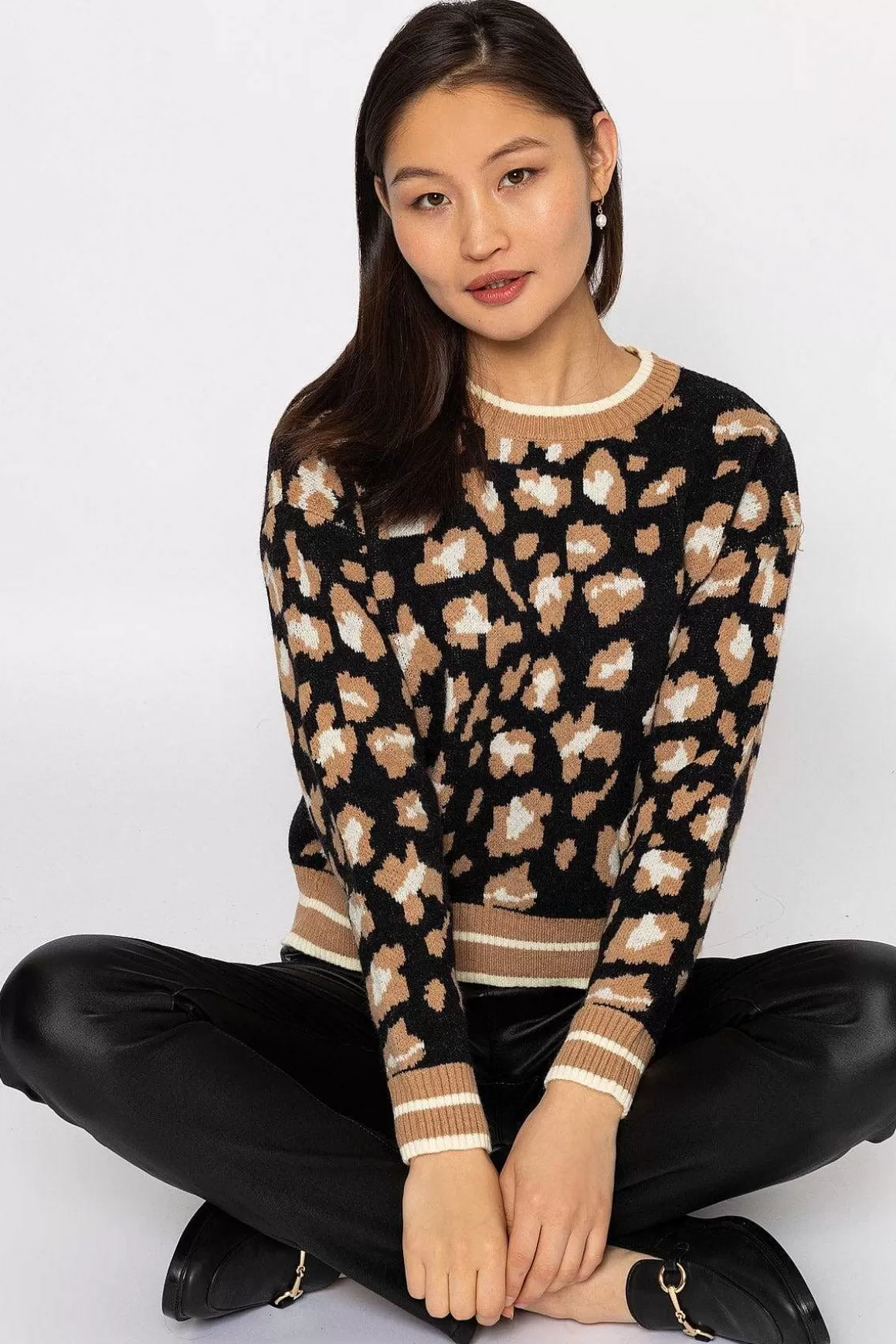 Pala D'oro Animal Knit In Black Flash Sale