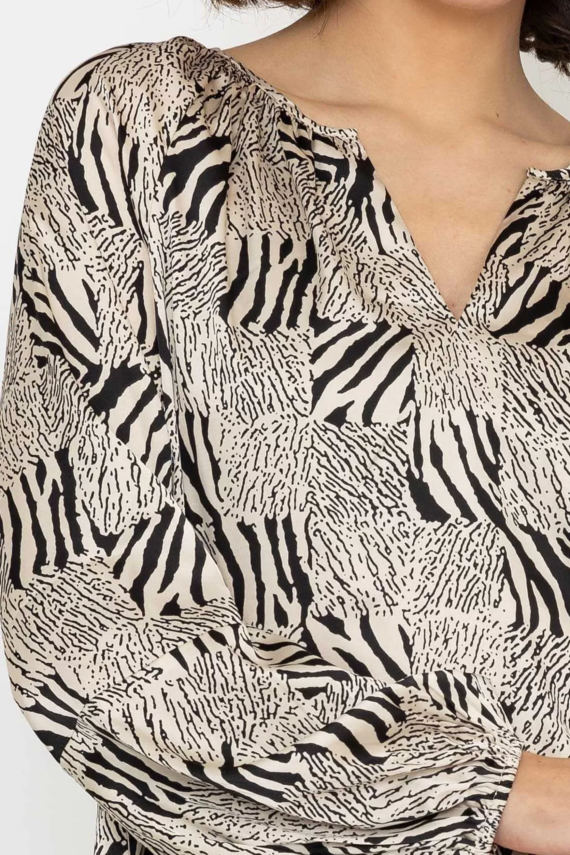 Rowen Avenue Animal Print Blouse Cheap