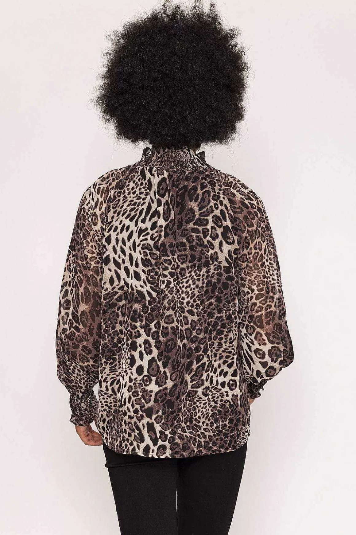 Rowen Avenue Animal Print Blouse In Animal Outlet