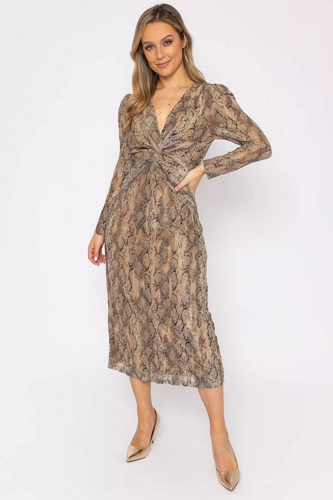 Nova of London Animal Print Twist Front Dress Store