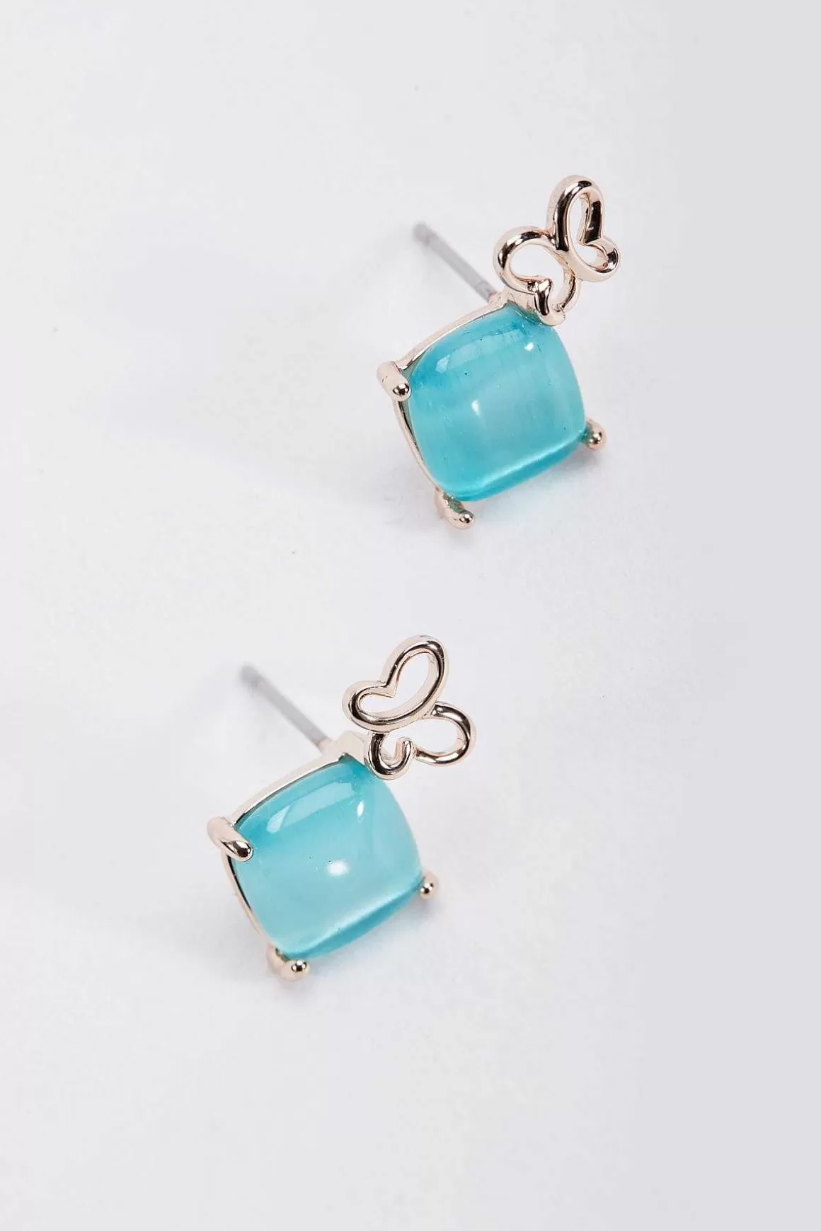 Soul Jewellery Aqua Stone Butterfly Earrings Clearance