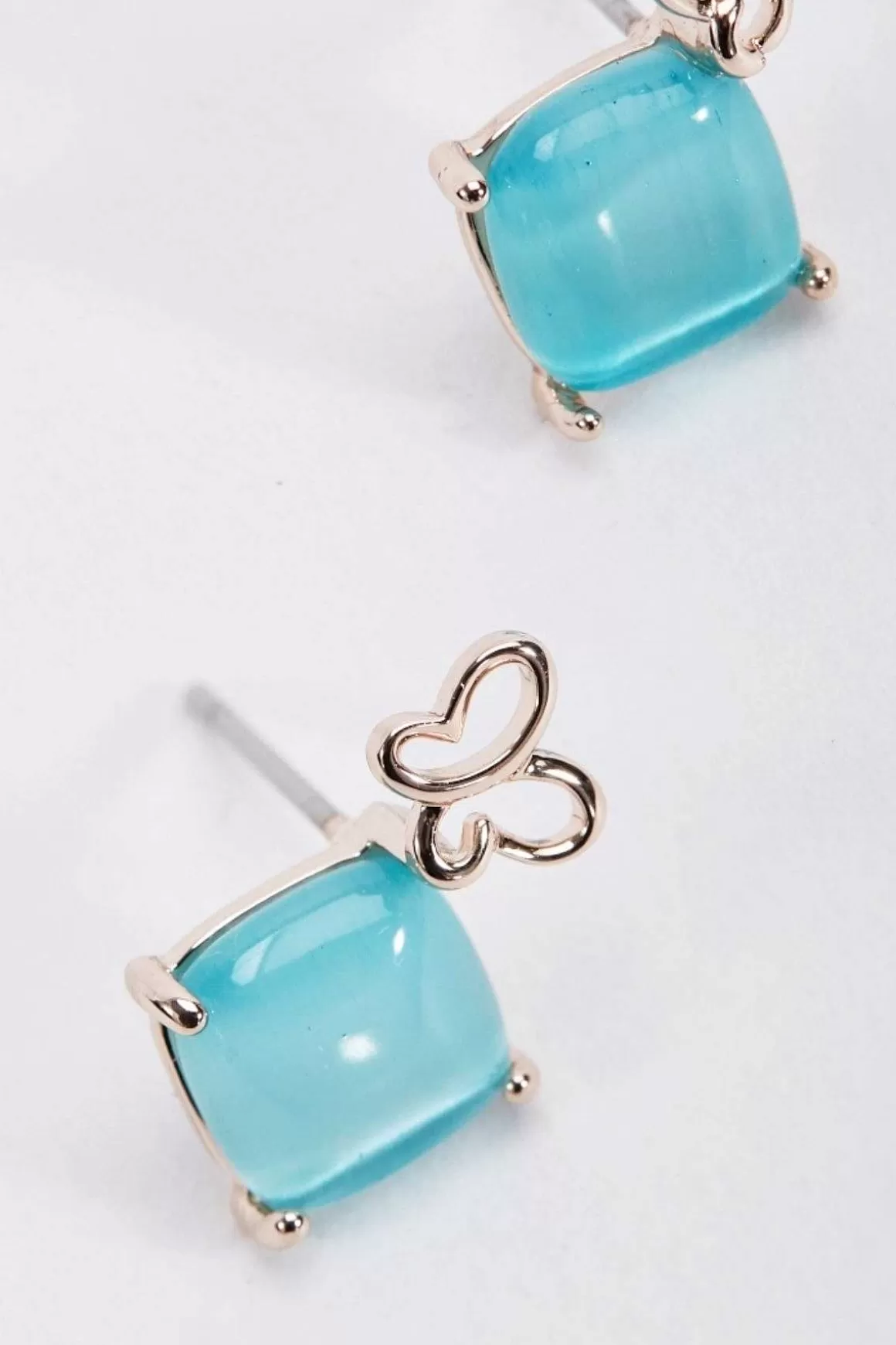 Soul Jewellery Aqua Stone Butterfly Earrings Clearance