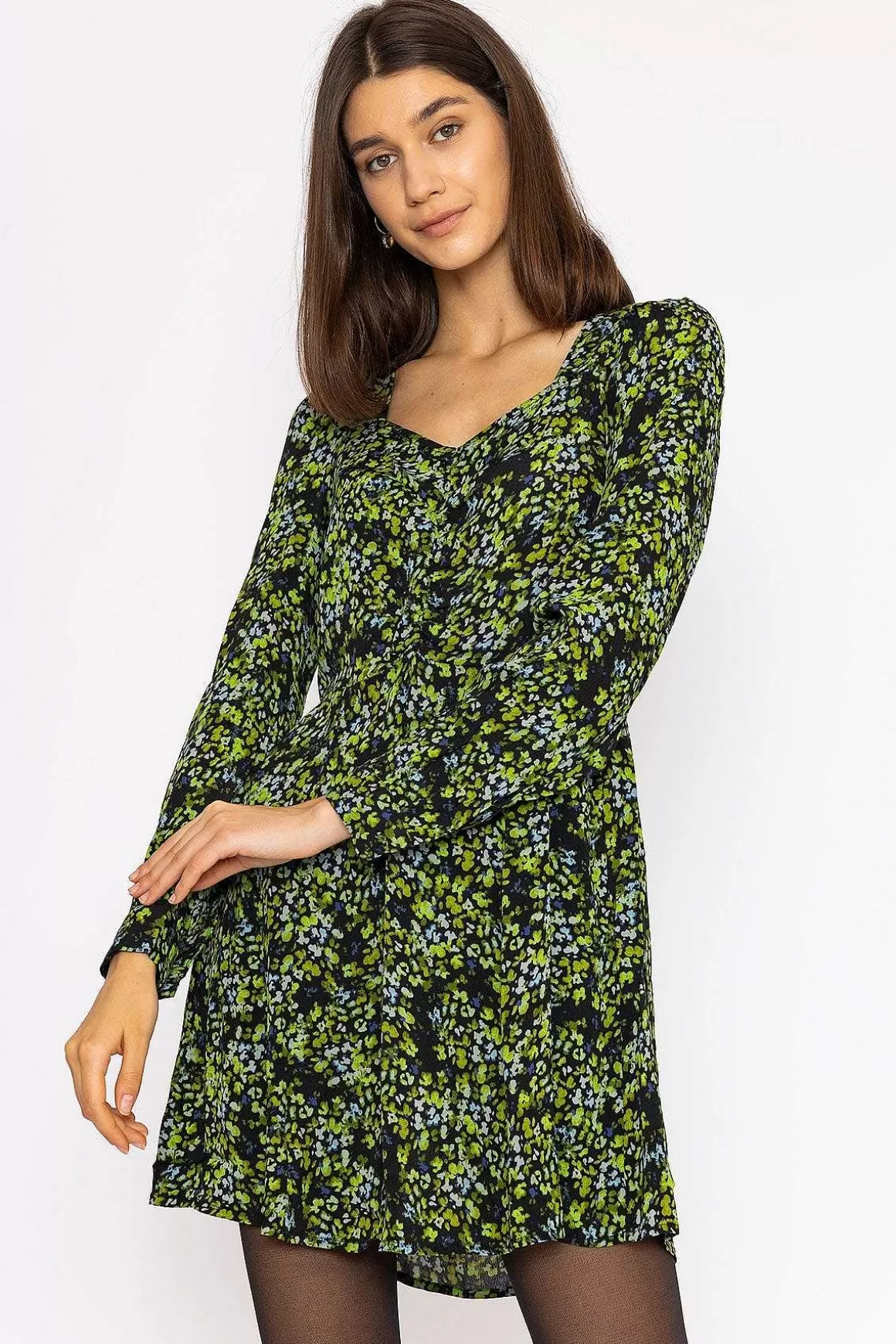 Vero Moda Asta Short Dress In Green Store