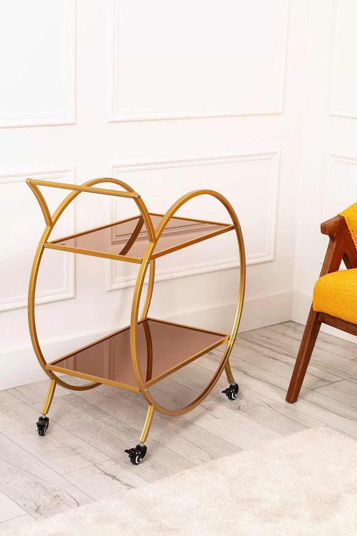 Carraig Donn HOME Audrey Gold Bar Cart Best Sale