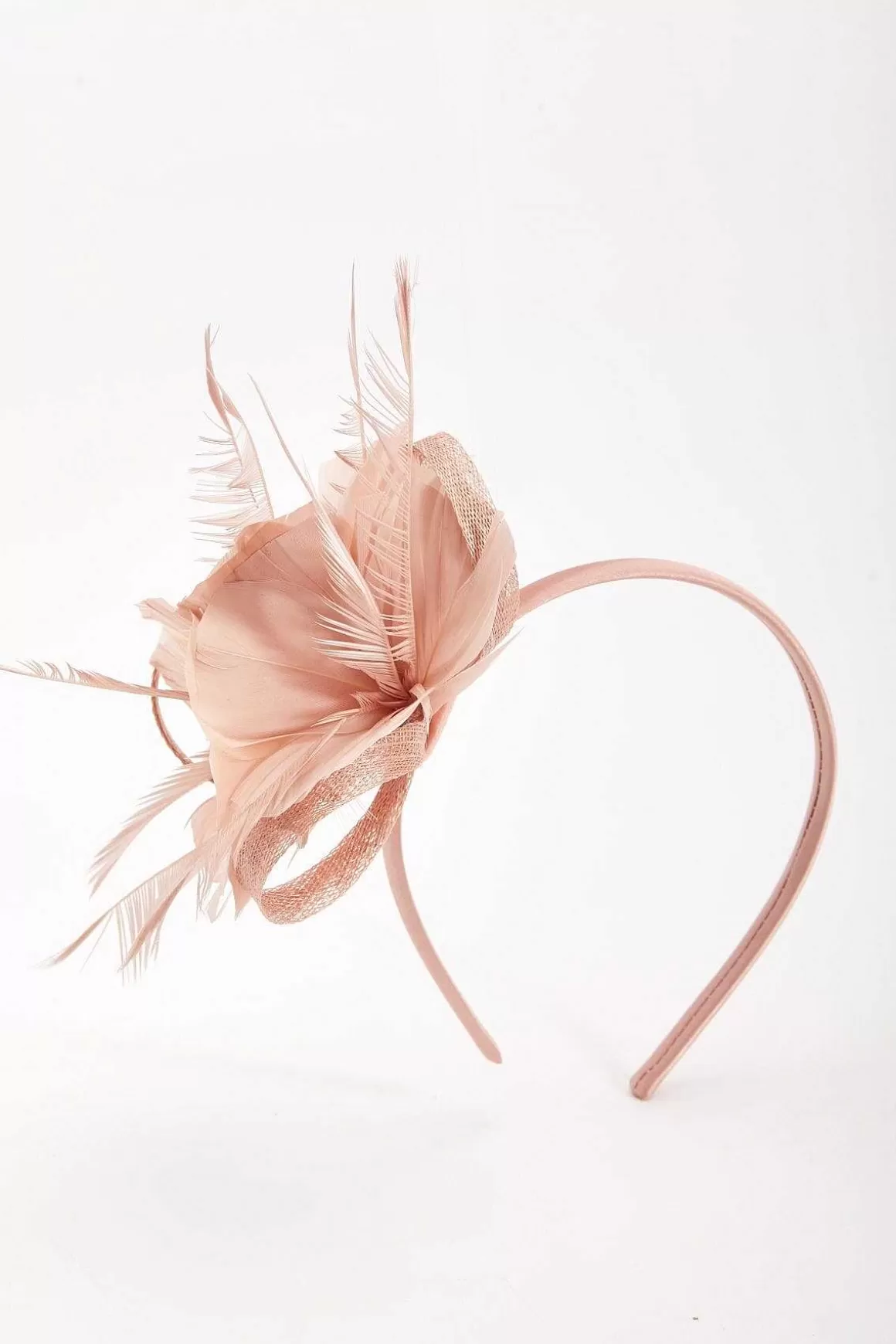 SOUL Accessories Baby Pink Feather Flower Fascinator Clearance