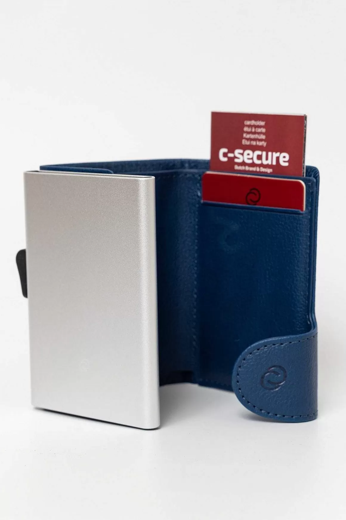 C-Secure Bank Cards Protector Wallet In Navy Blue Cheap