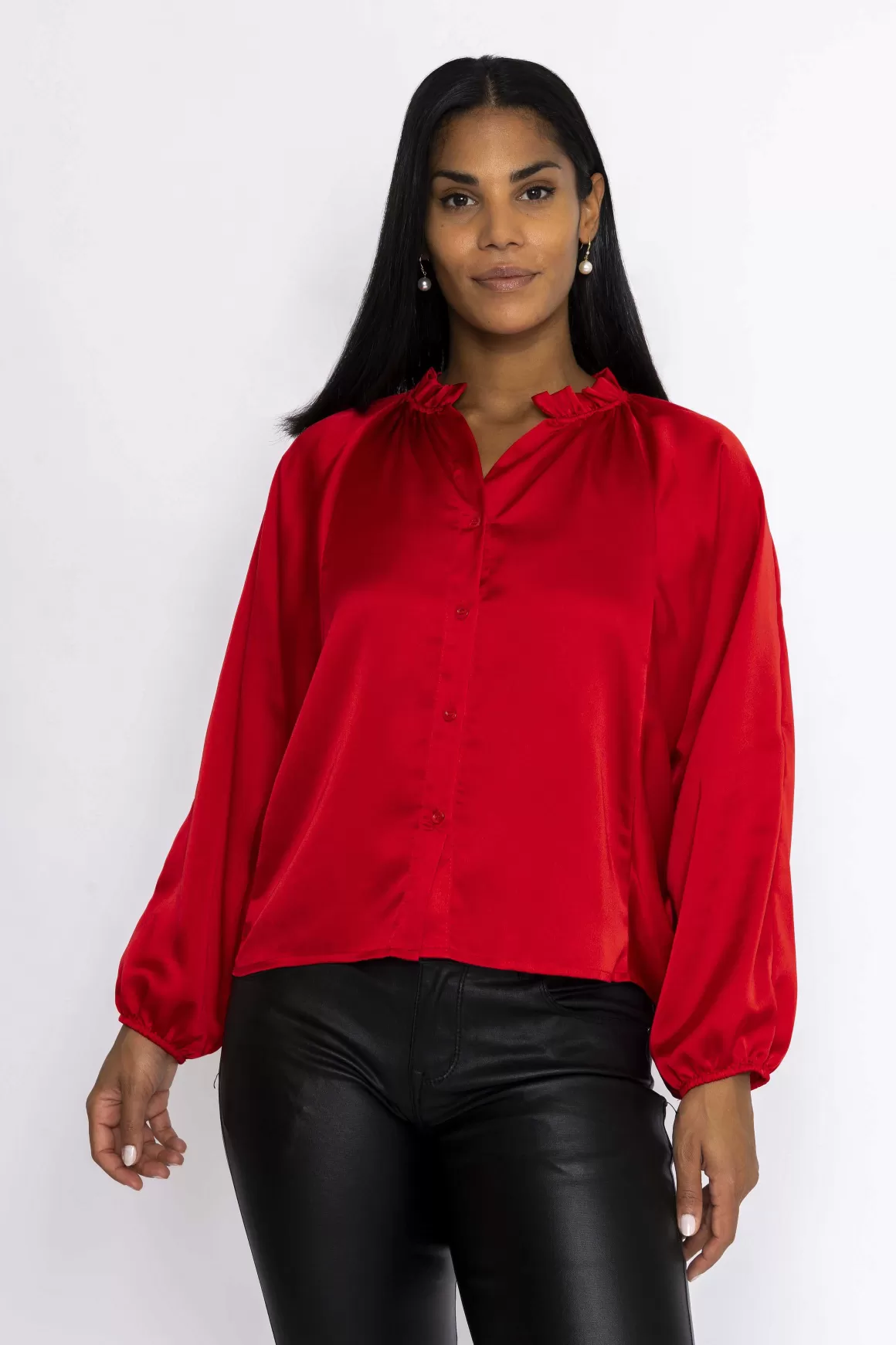 Pala D'oro Batwing Blouse In Red Fashion