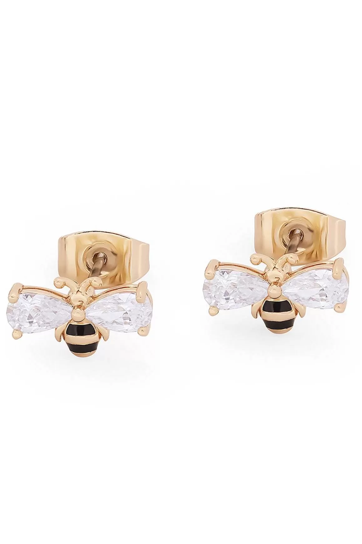 Tipperary Crystal Jewellery Bee Ball Stud Earrings In Gold New