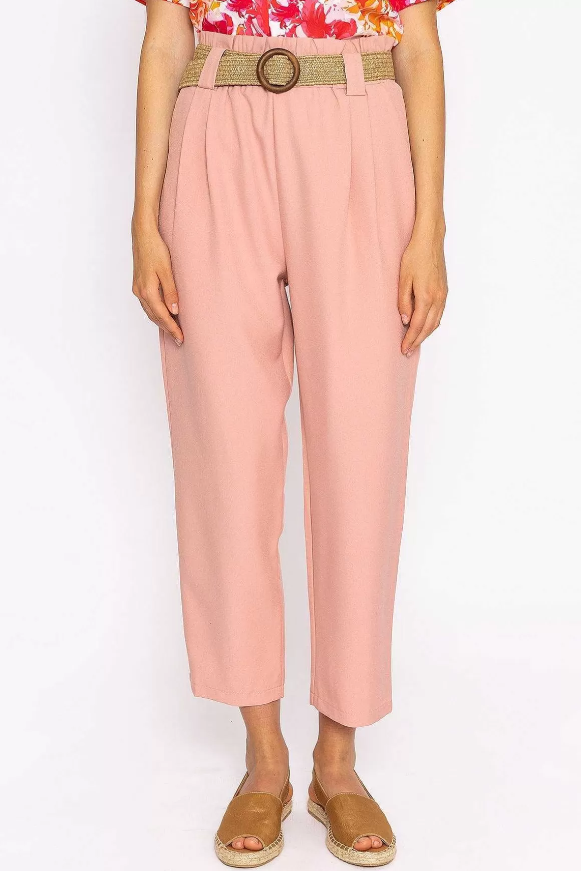 Rowen Avenue Belted Pants In Pink Best Sale