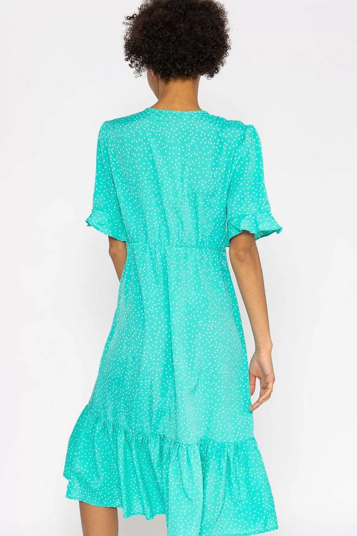 Rowen Avenue Betty Midi Dress In Aqua Print Discount