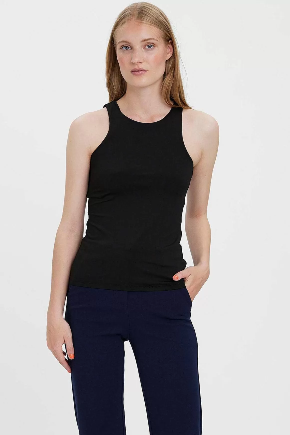 Vero Moda Bianca Tank Top In Black Shop