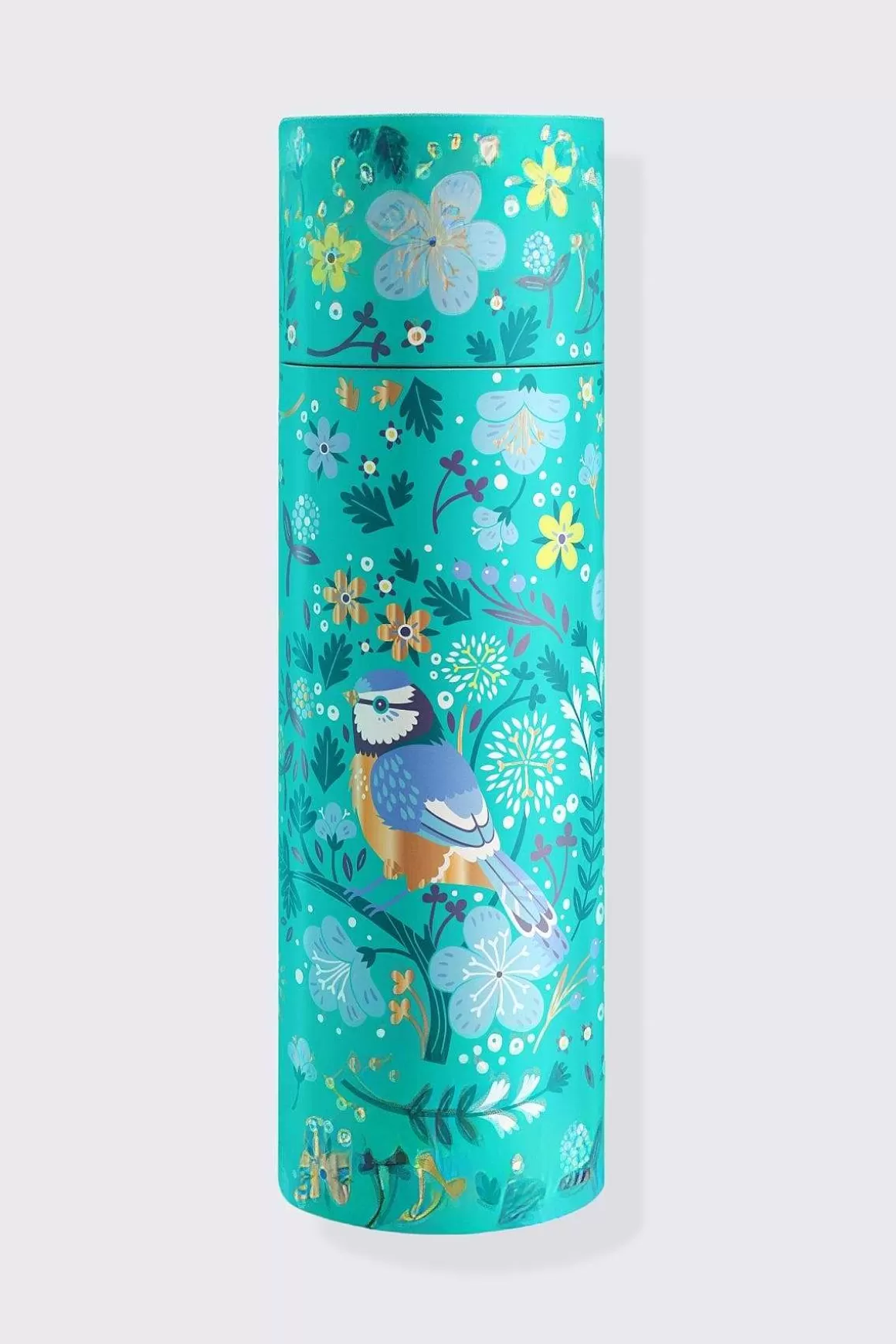 Tipperary Crystal Gift Birdy Metal Water Bottle Blue Tit Fashion