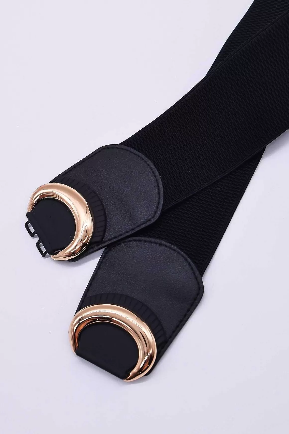 SOUL Accessories Black Elastic Belt With Gold Clasp Store