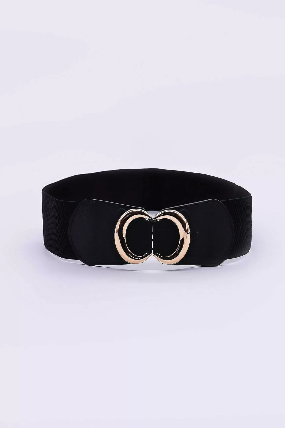 SOUL Accessories Black Elastic Belt With Gold Clasp Store