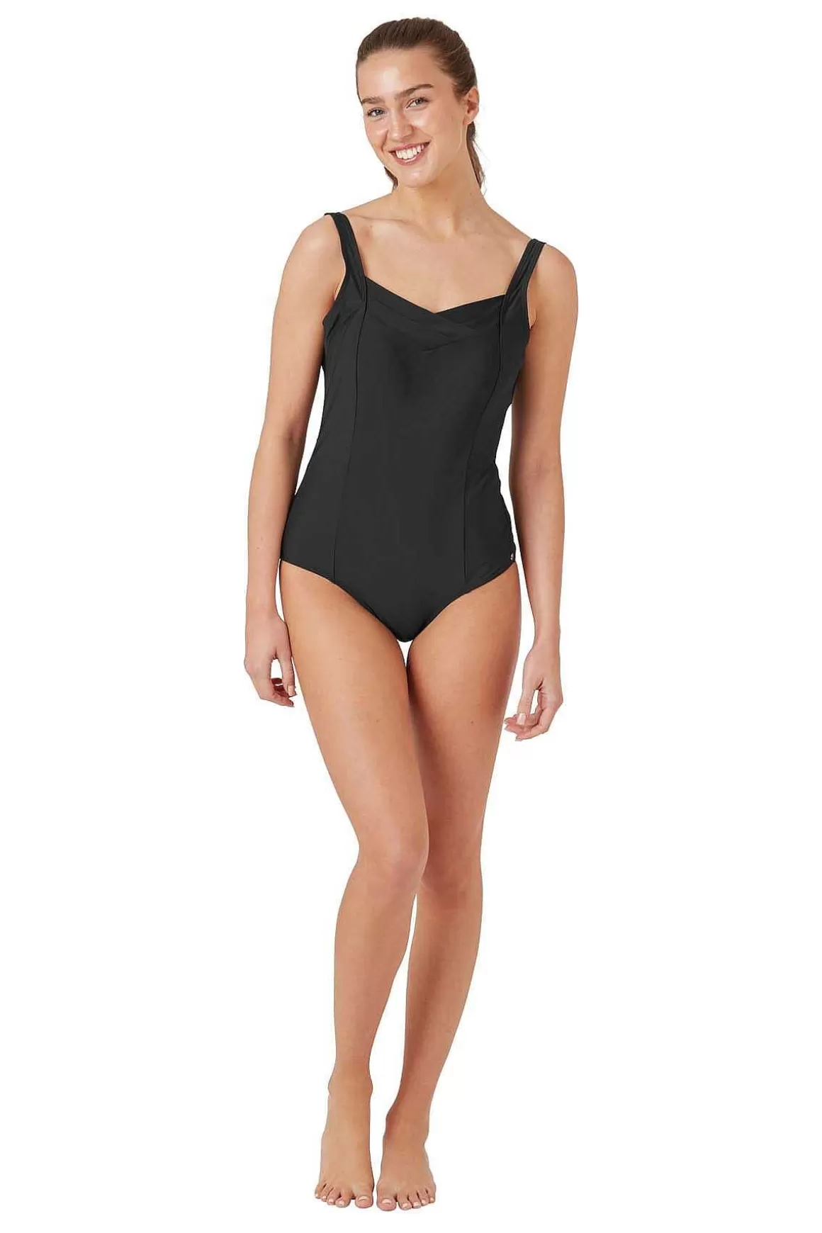 Oyster Bay Black Pleated Swimsuit Store