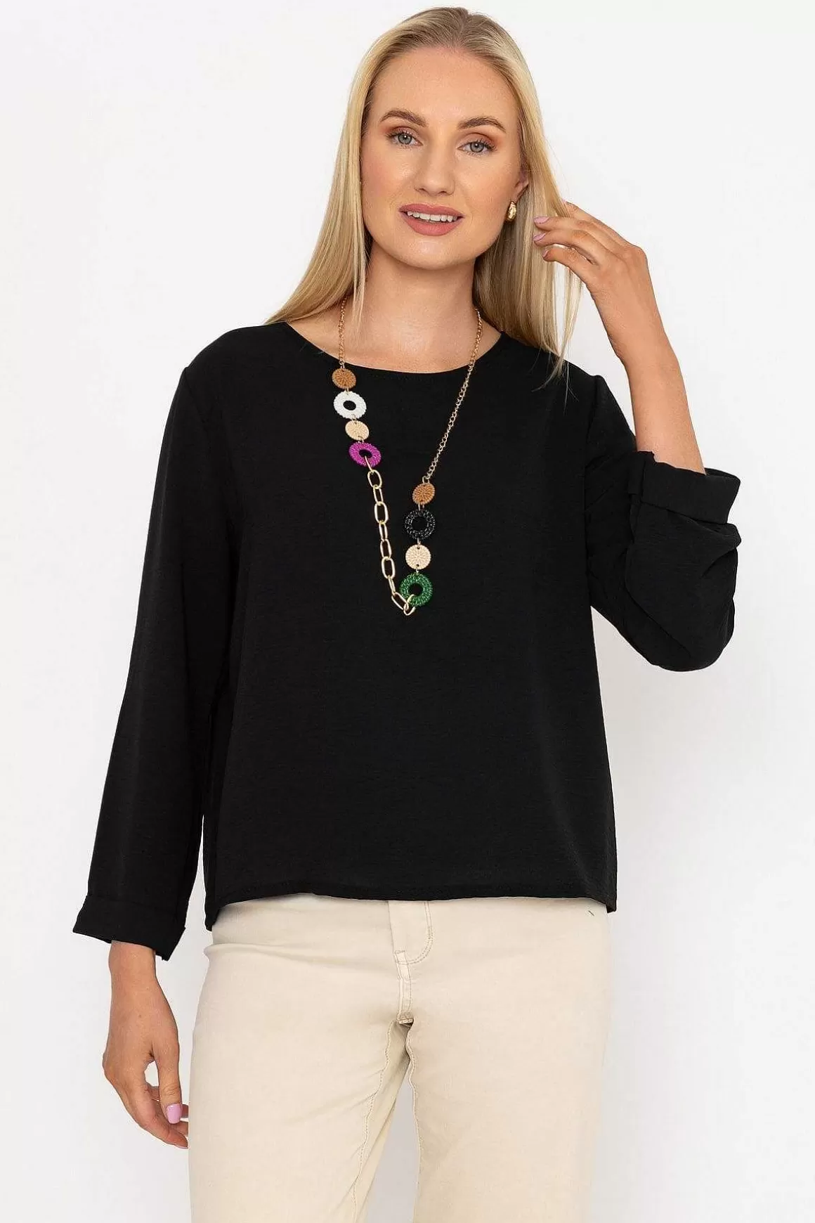 Pala D'oro Black Top With Necklace Store