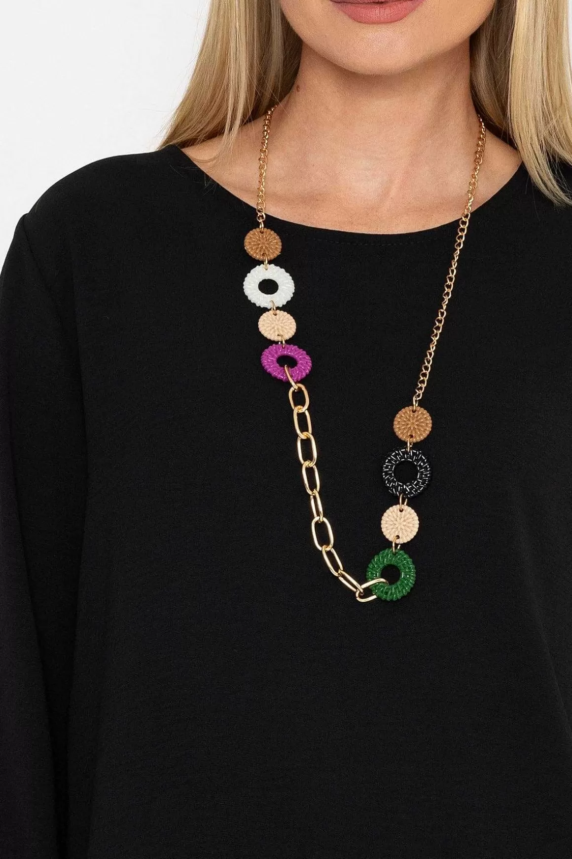 Pala D'oro Black Top With Necklace Store