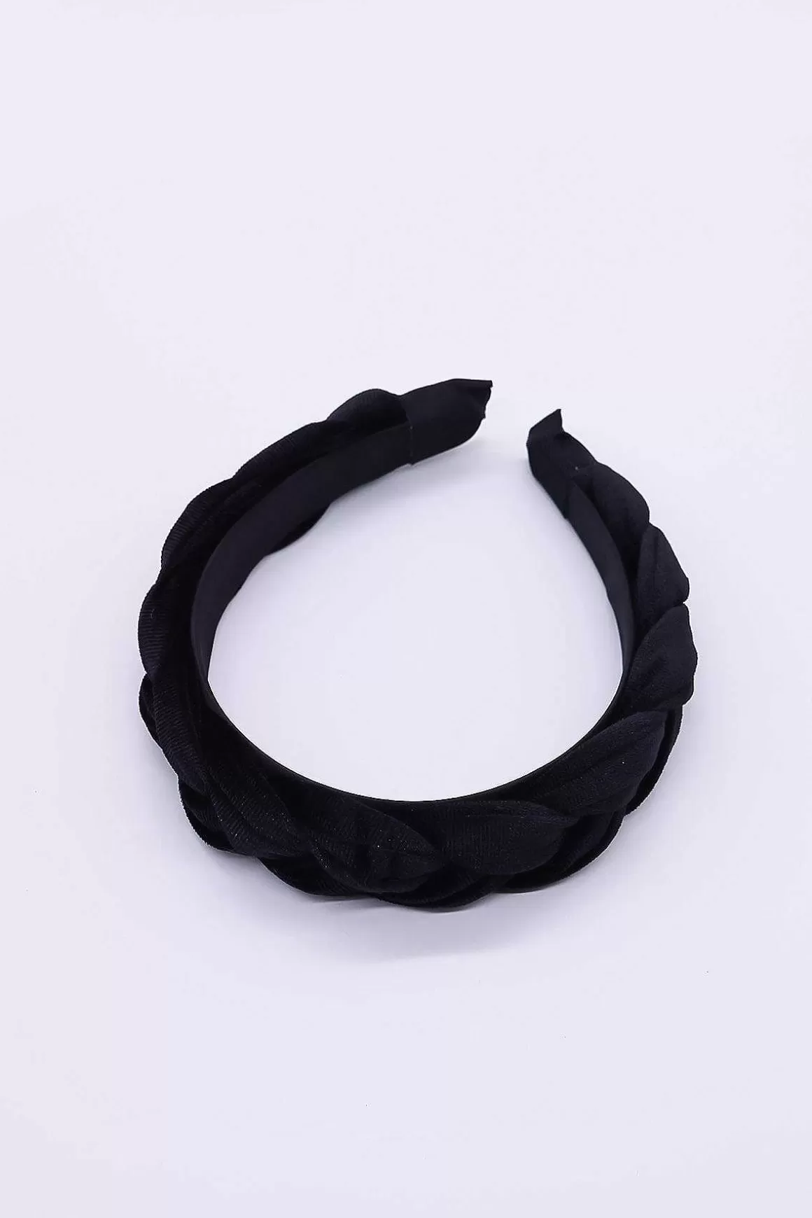 SOUL Accessories Black Velvet Plaited Hairband Best Sale