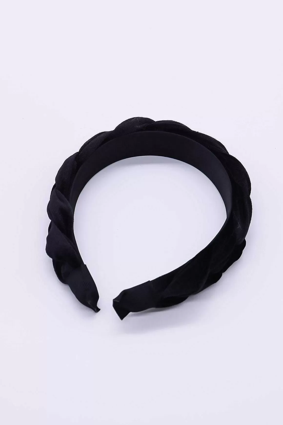 SOUL Accessories Black Velvet Plaited Hairband Best Sale