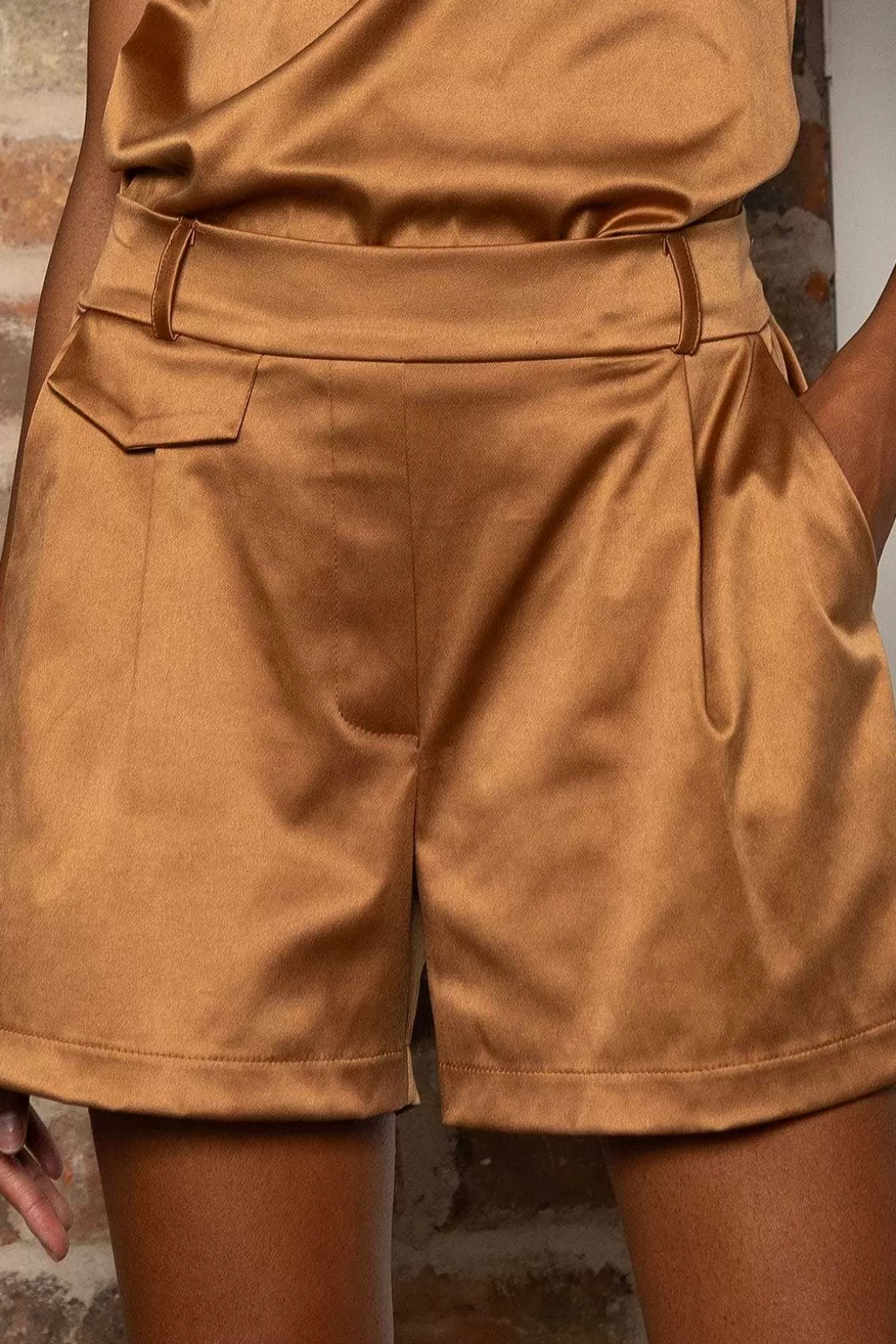 Pala D'oro Sport Blair Shorts In Bronze Shop