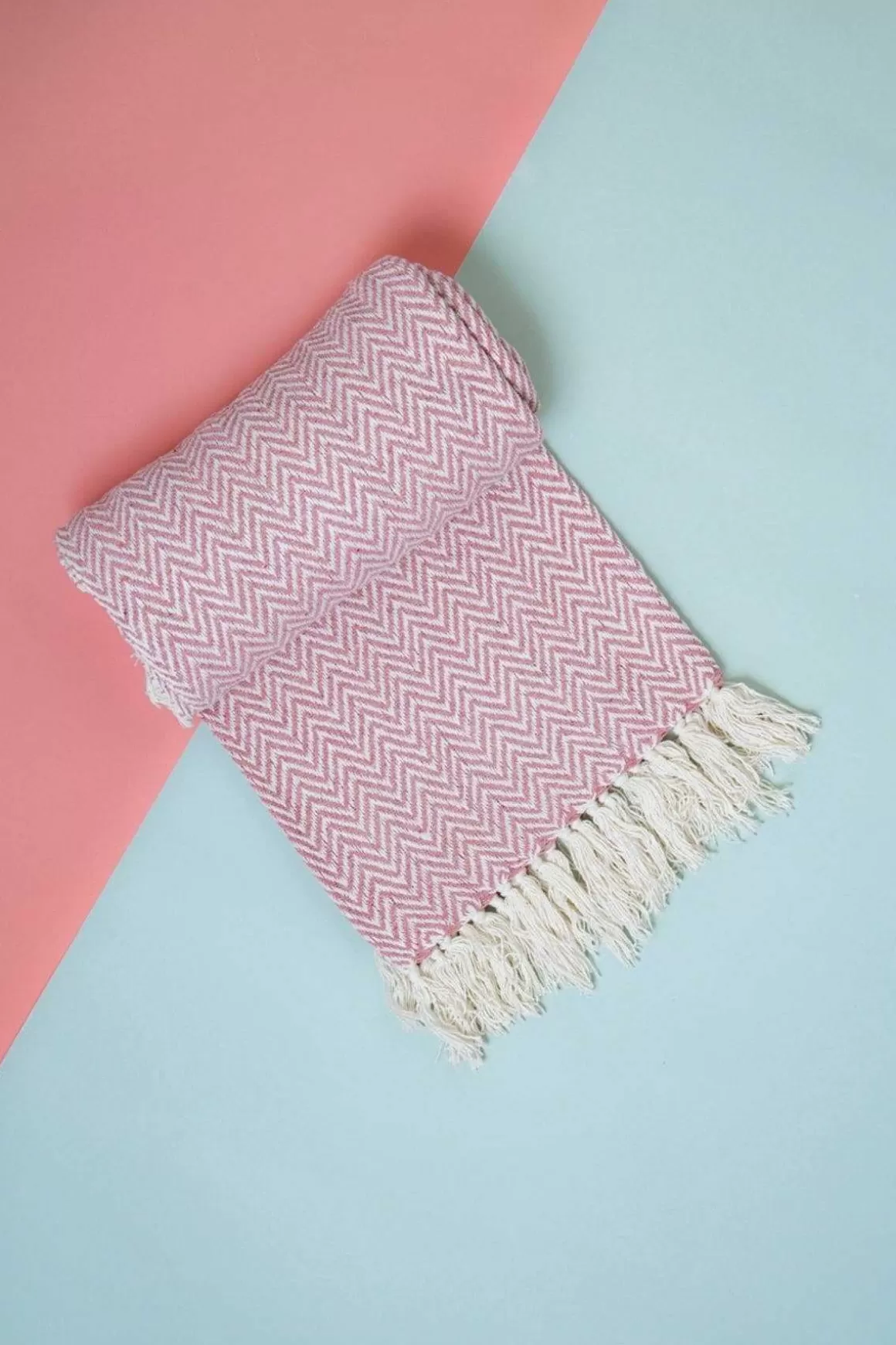 Carraig Donn Dwell Blake Pink Cotton Throw Best Sale