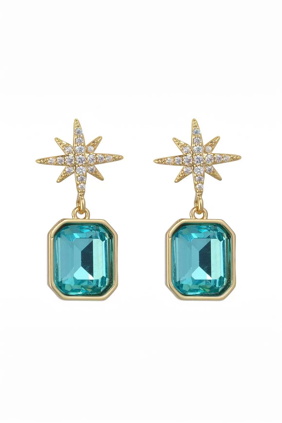 Knight & Day Blue Crystal Star Earrings Best Sale