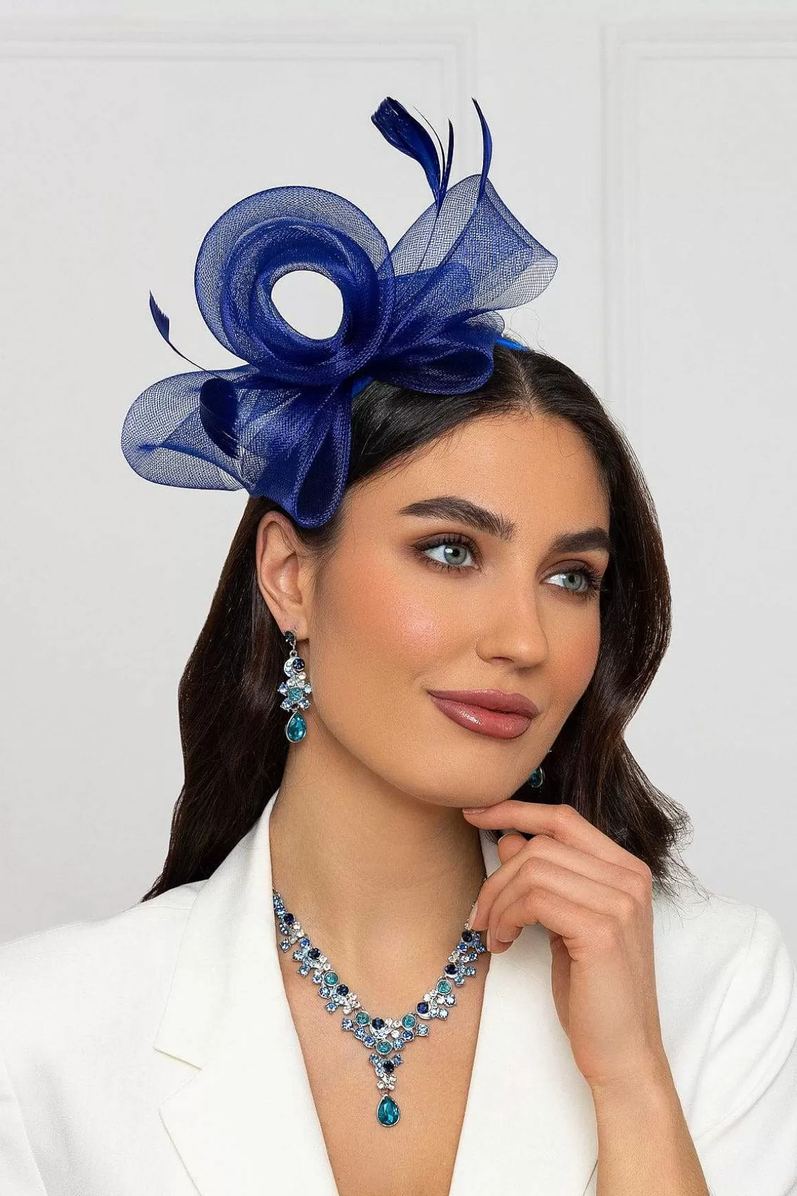 SOUL Accessories Blue Hairband Fascinator With Feathers Store