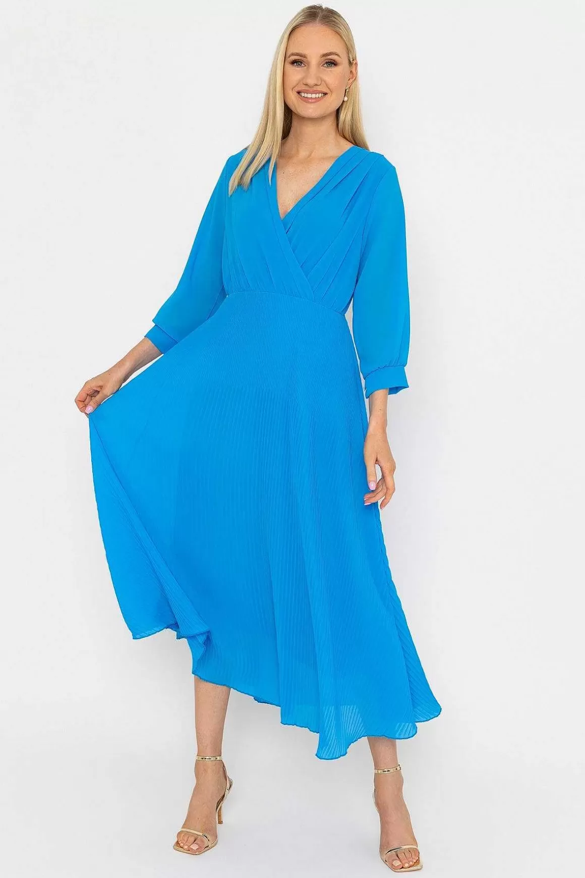 Pala D'oro Blue Hannah Midi Dress Hot