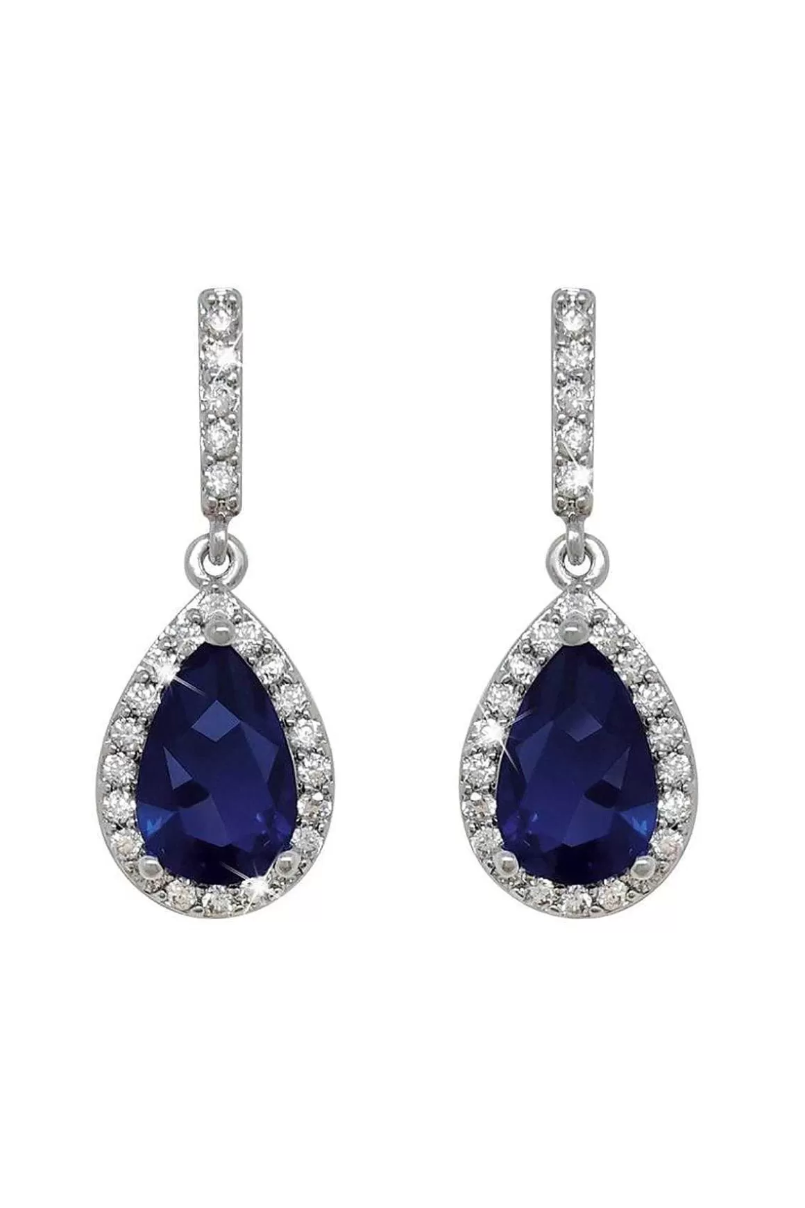 Tipperary Crystal Jewellery Blue Pear Shape Earrings Best