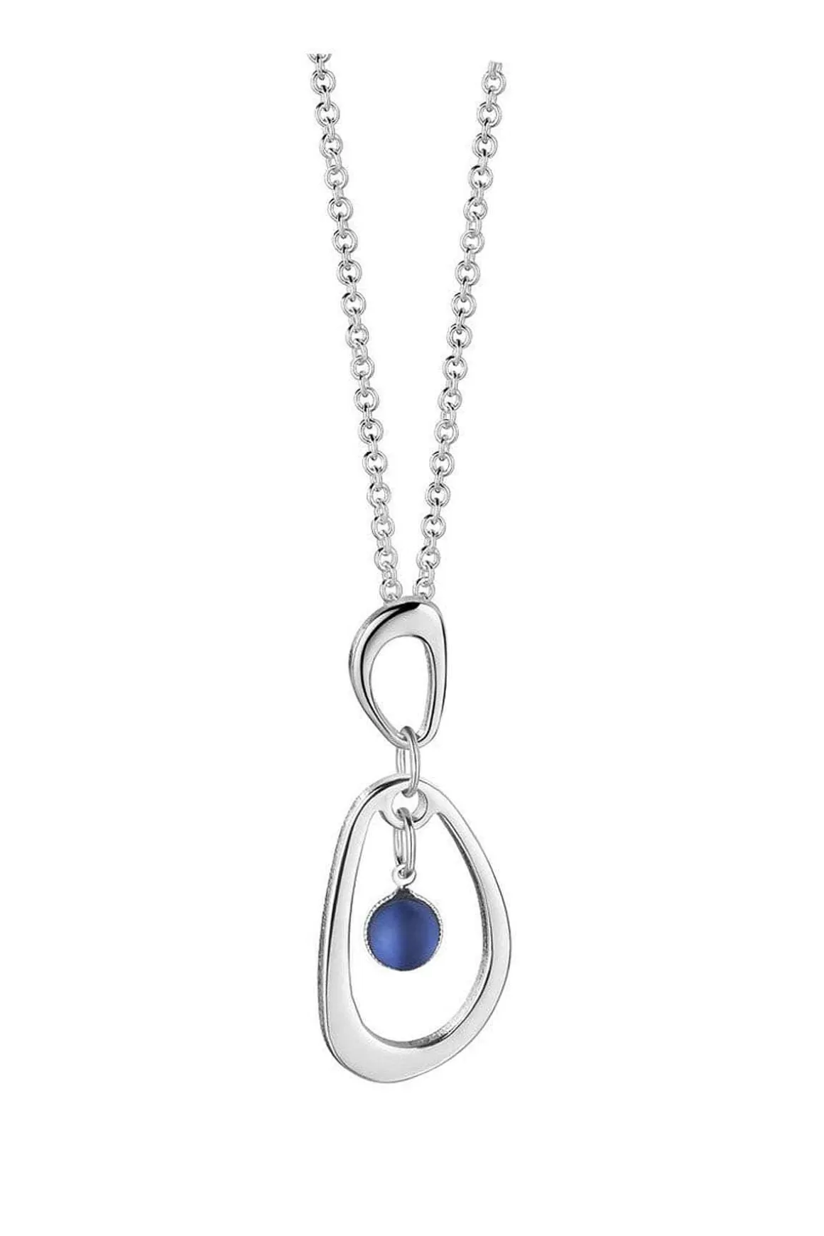 Newbridge Silverware Jewellery Blue Stone Droplet Pendant Store