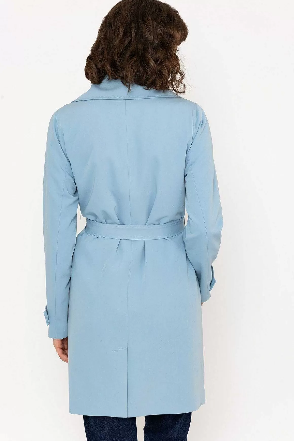 Rowen Avenue Blue Trench Coat Discount