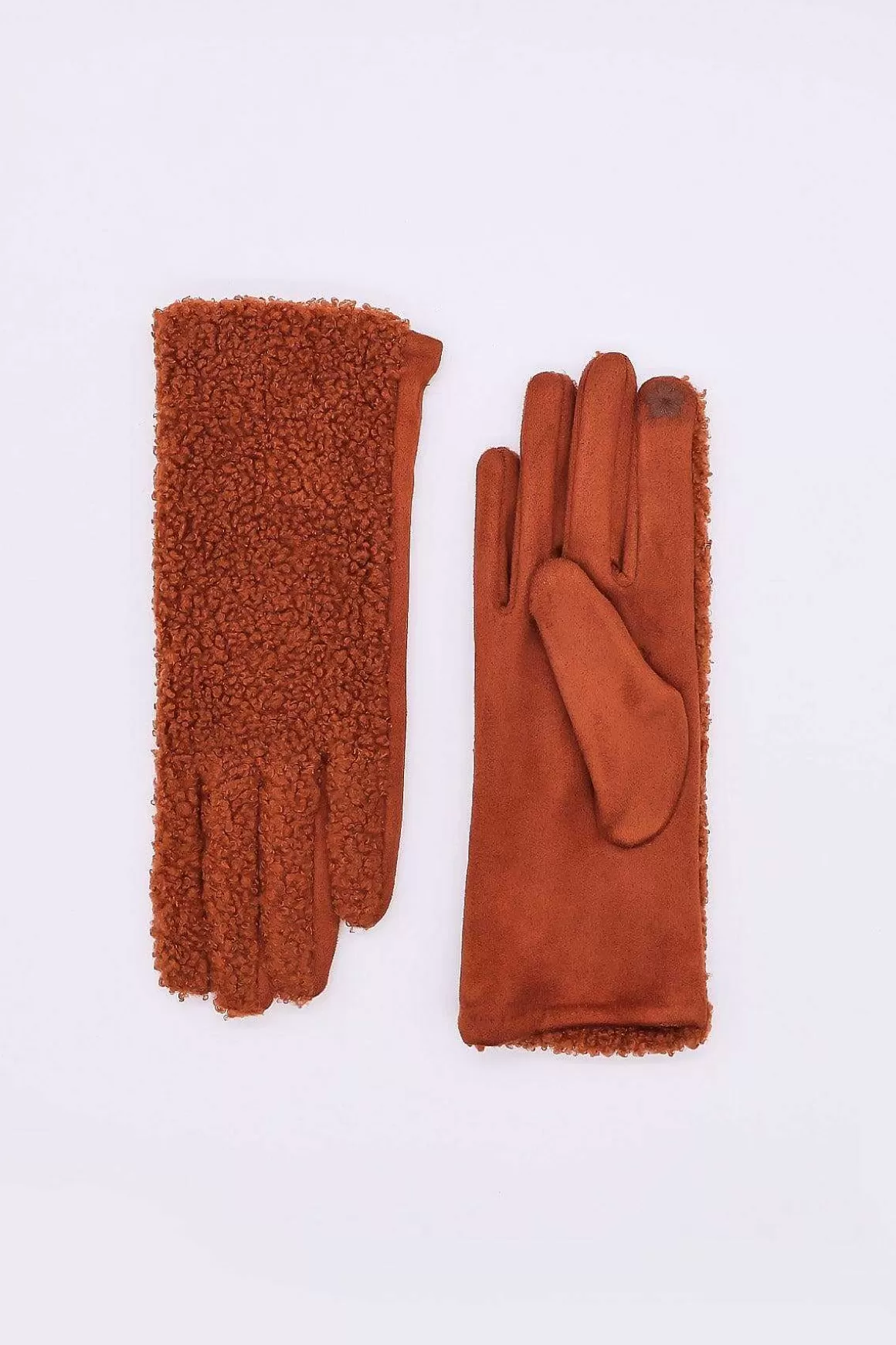 SOUL Accessories Boucle Front Glove In Tan Fashion