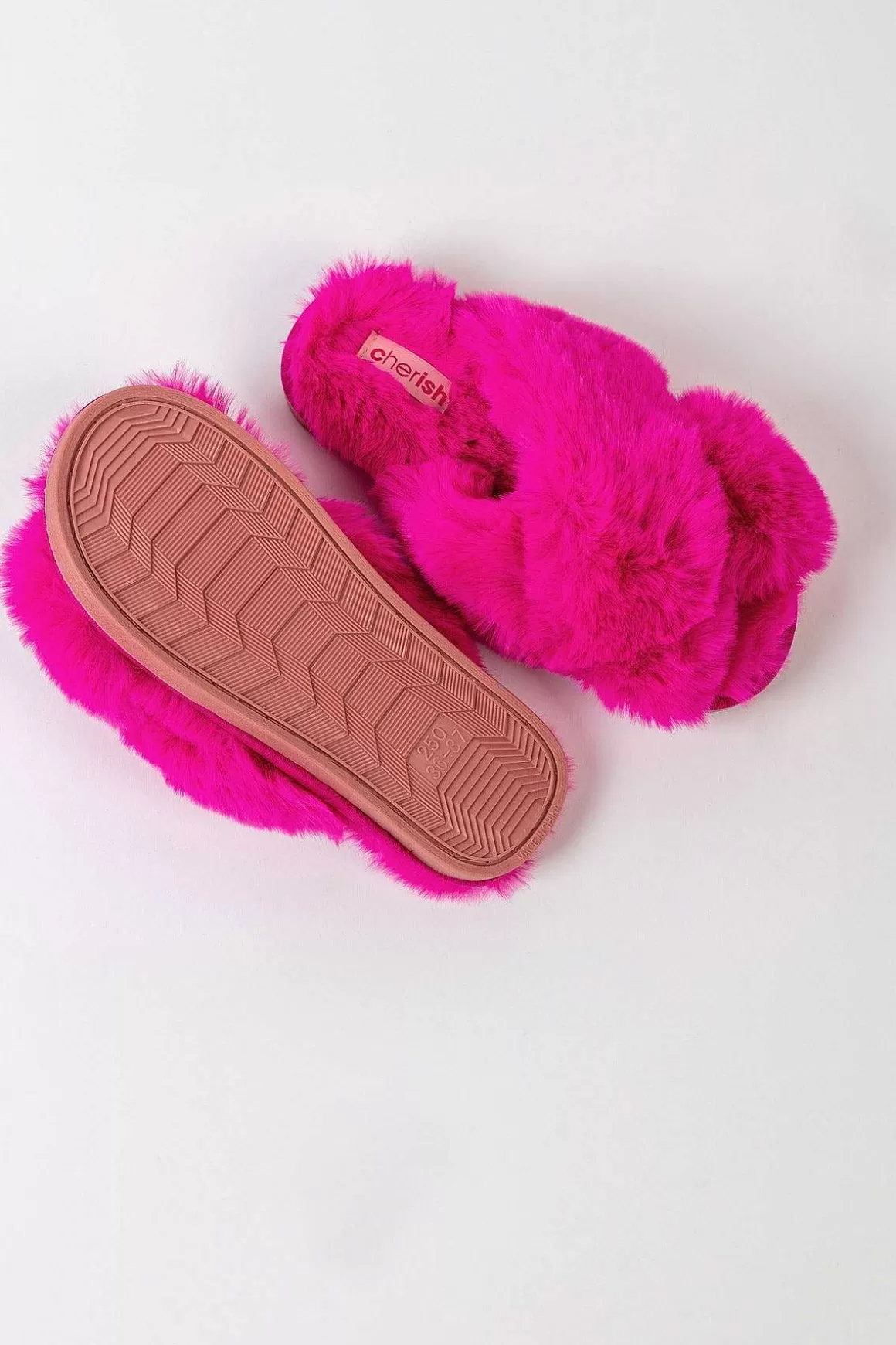 Cherish Accessories Boxed Faux Fur Quilted Slippers In Pink Best