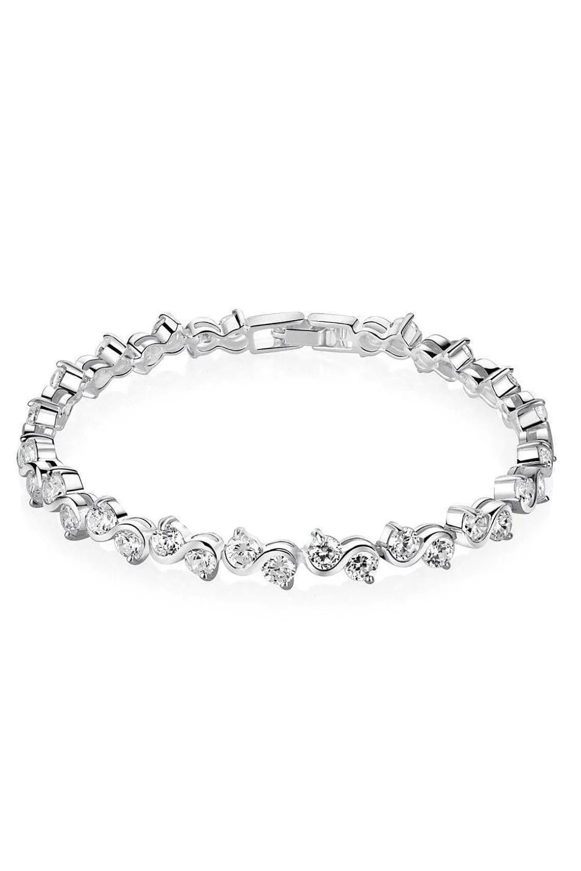 Newbridge Silverware Jewellery Bracelet Clear Stones Discount