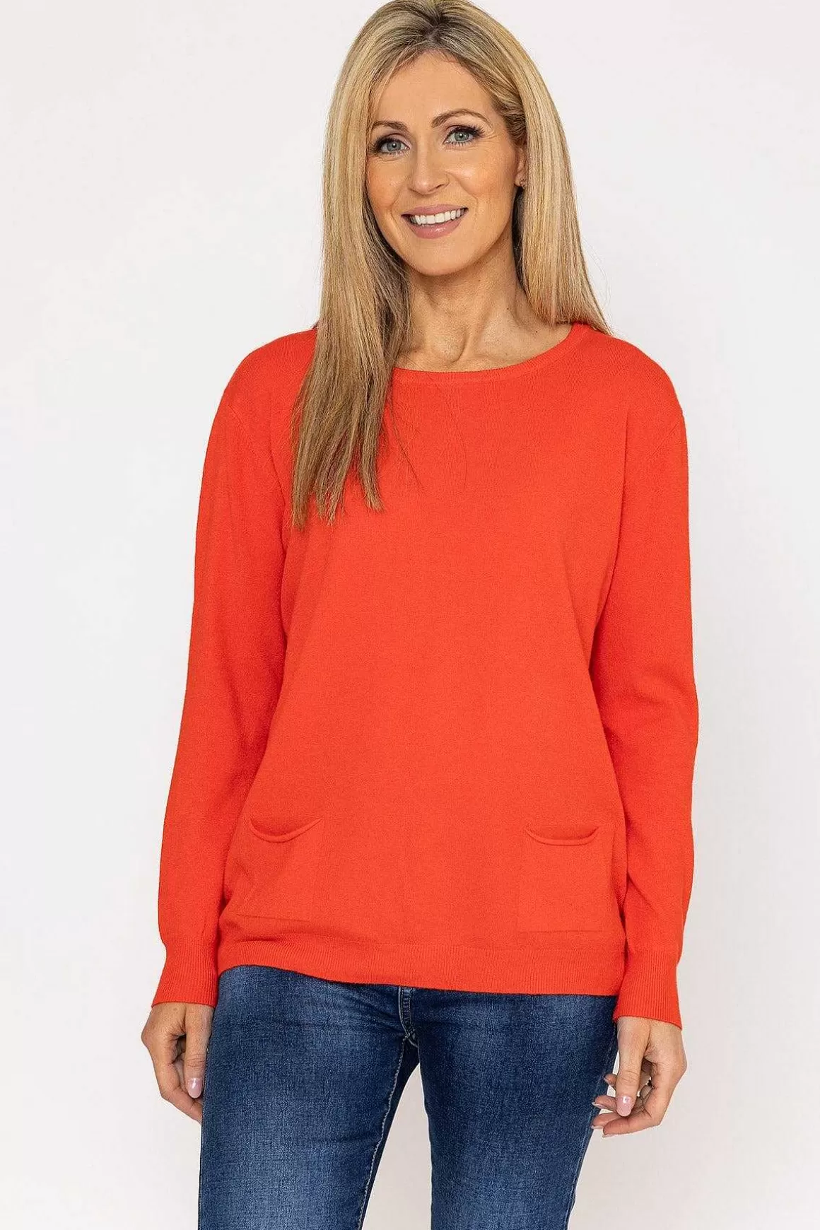 J'aime la Vie Button Detail Knit In Orange Cheap