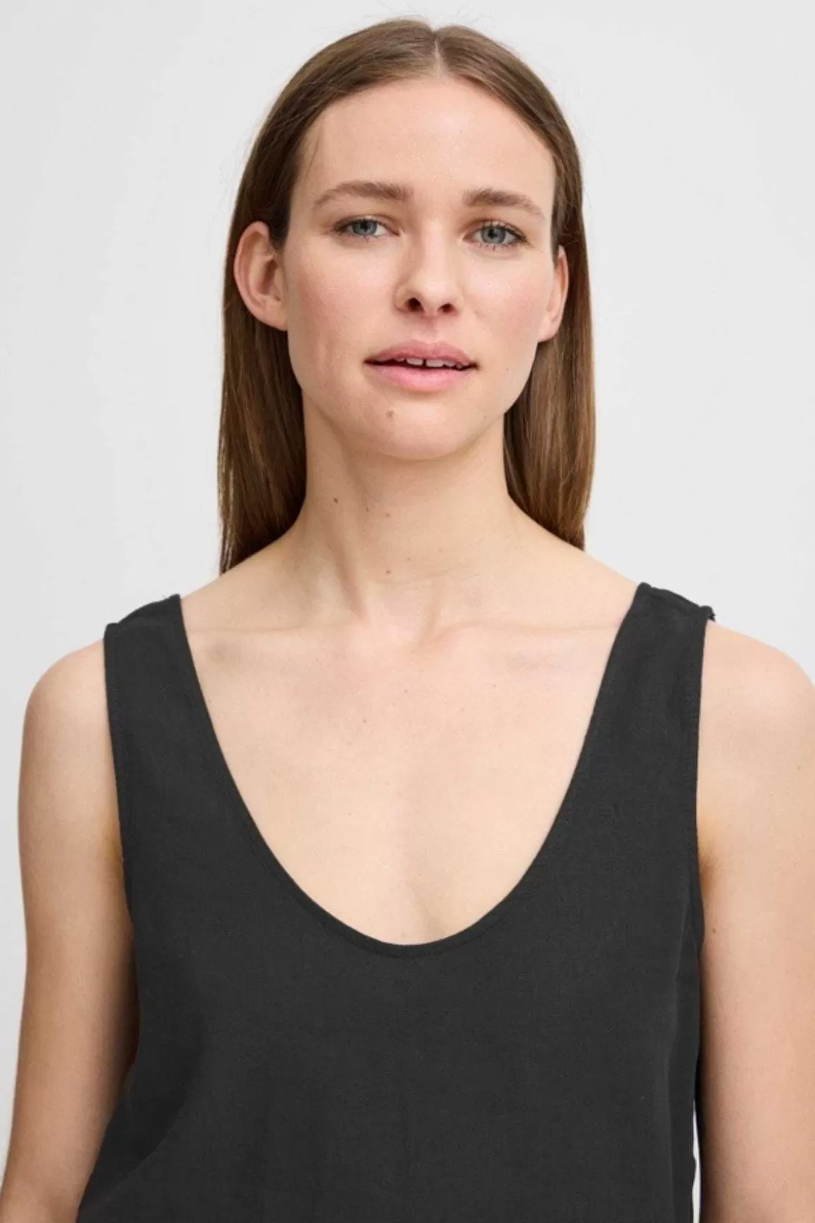 B.Young Byfalakka Black Vest Top Shop