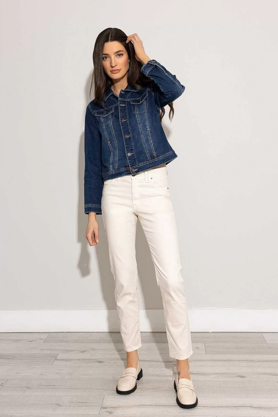 Kelly & Grace Weekend Casual Jean Pants In Ecru Hot