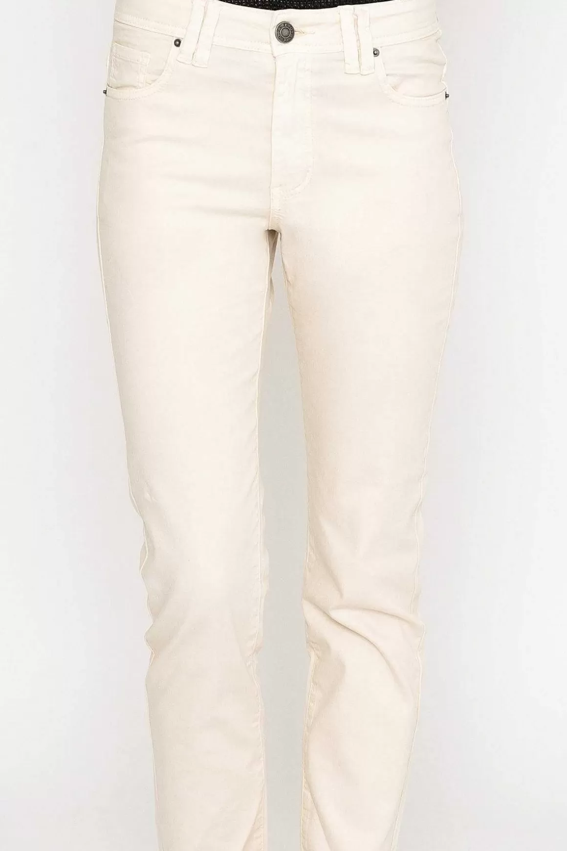 Kelly & Grace Weekend Casual Jean Pants In Ecru Hot