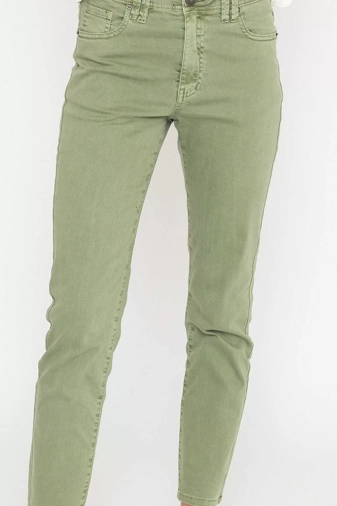 Kelly & Grace Weekend Casual Jean Pants In Green Flash Sale