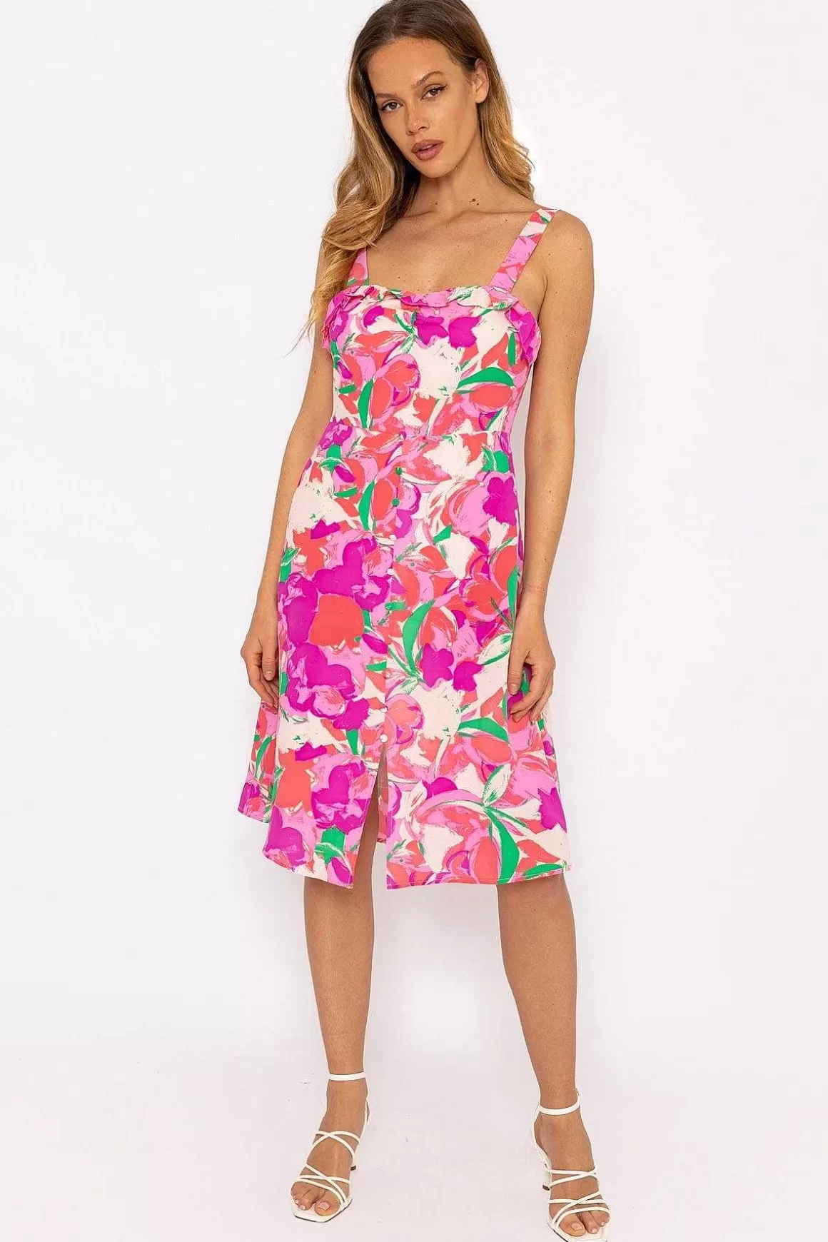 Rowen Avenue Charlotte Multi Print Knee Length Dress Sale