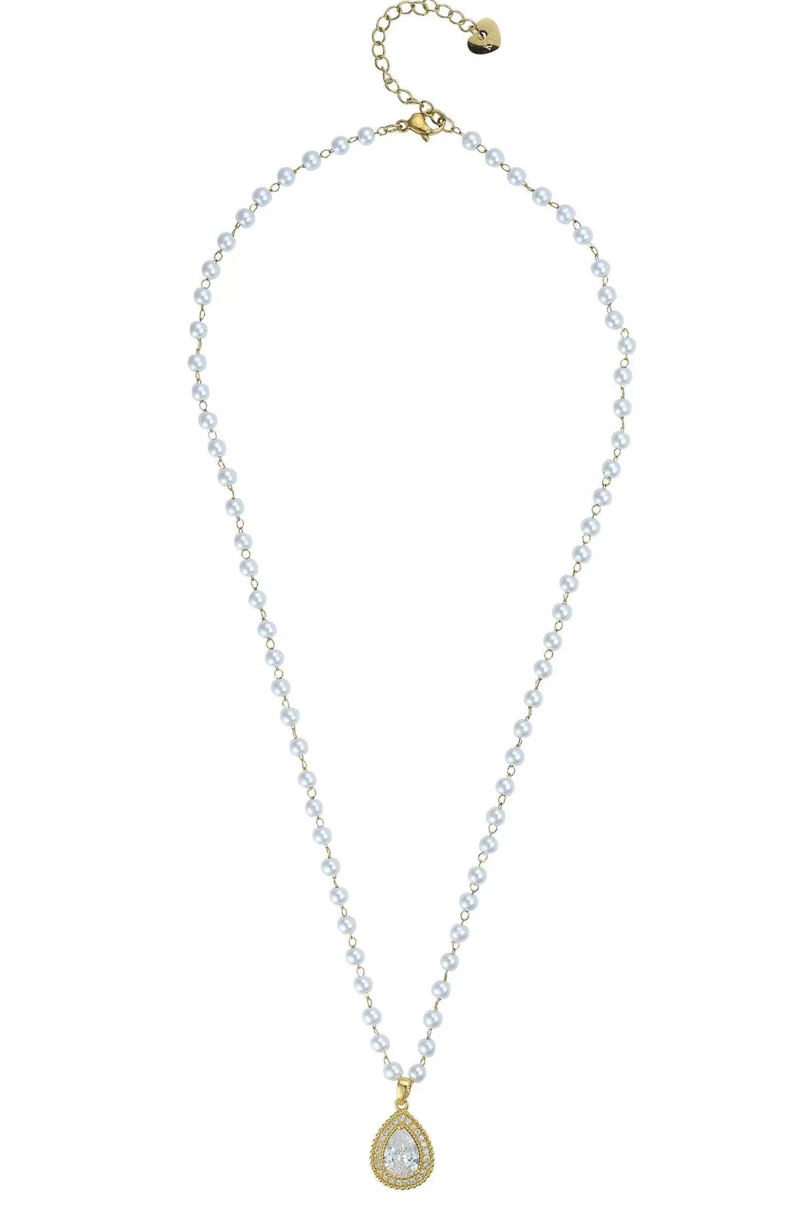 Knight & Day Chaya Faux Pearl Gold Necklace Cheap