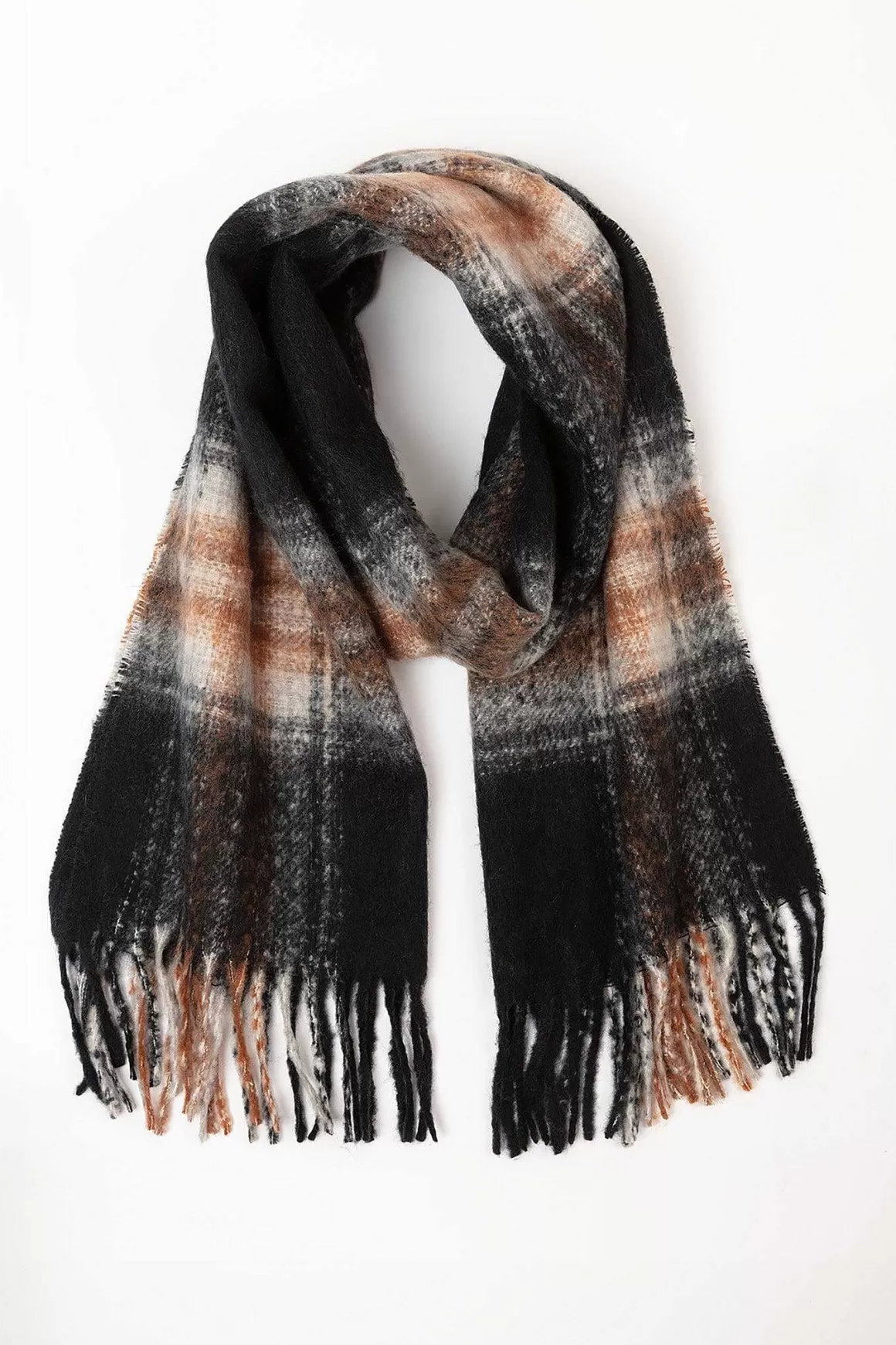 SOUL Accessories Check Scarf In Black Fashion